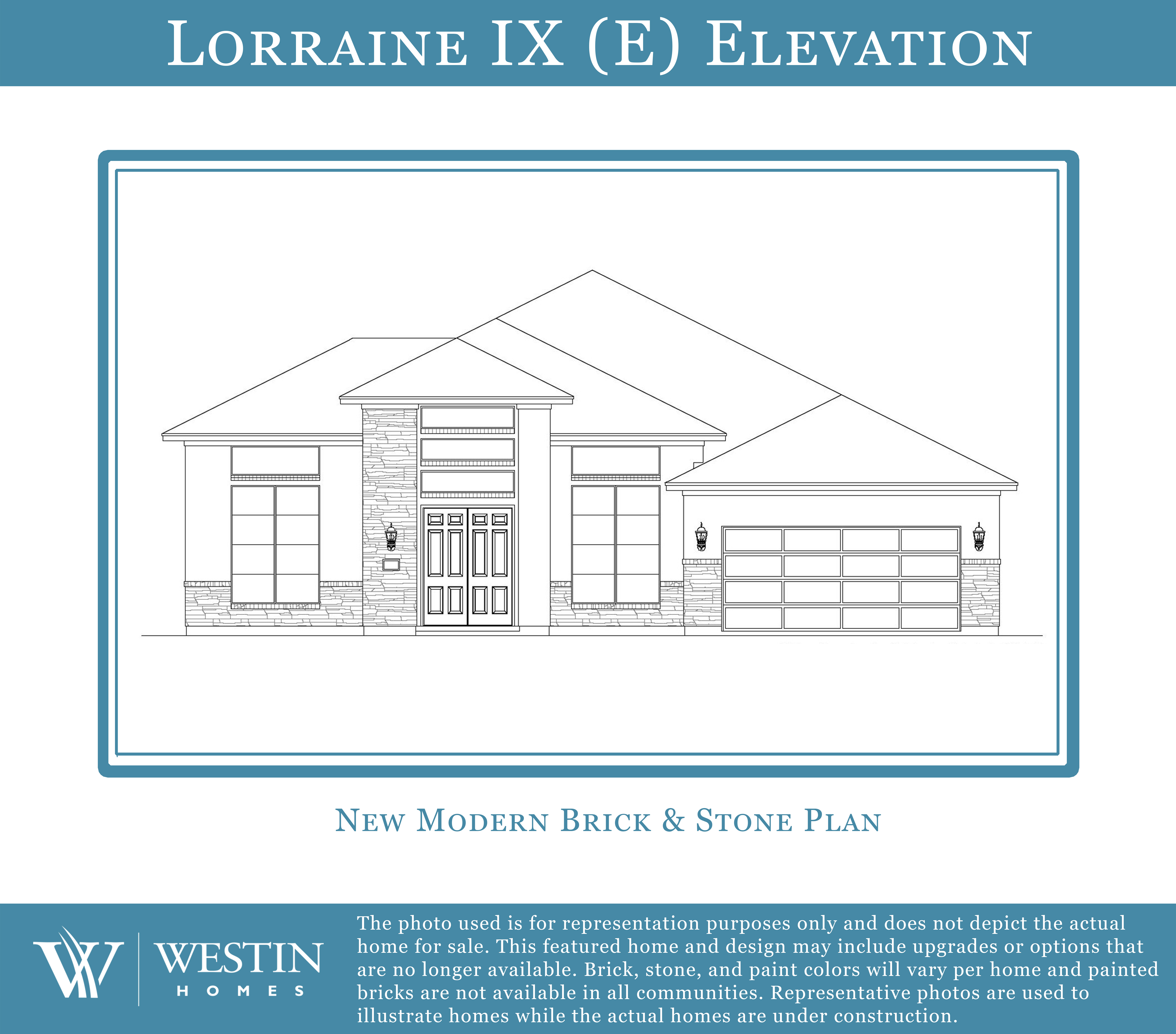 The Lorraine IX Elevation E by Westin Homes