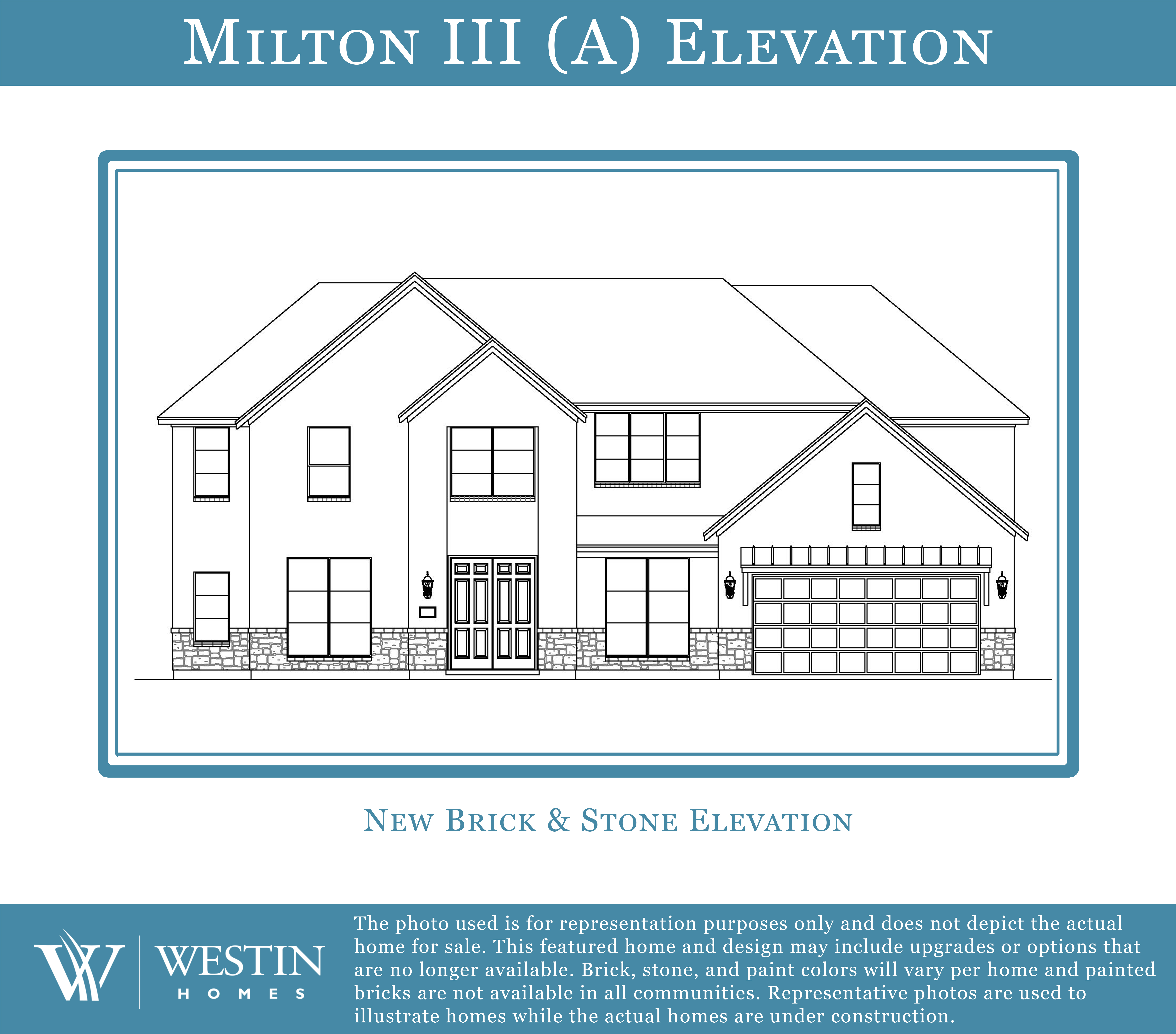 The Milton III Elevation A by Westin Homes