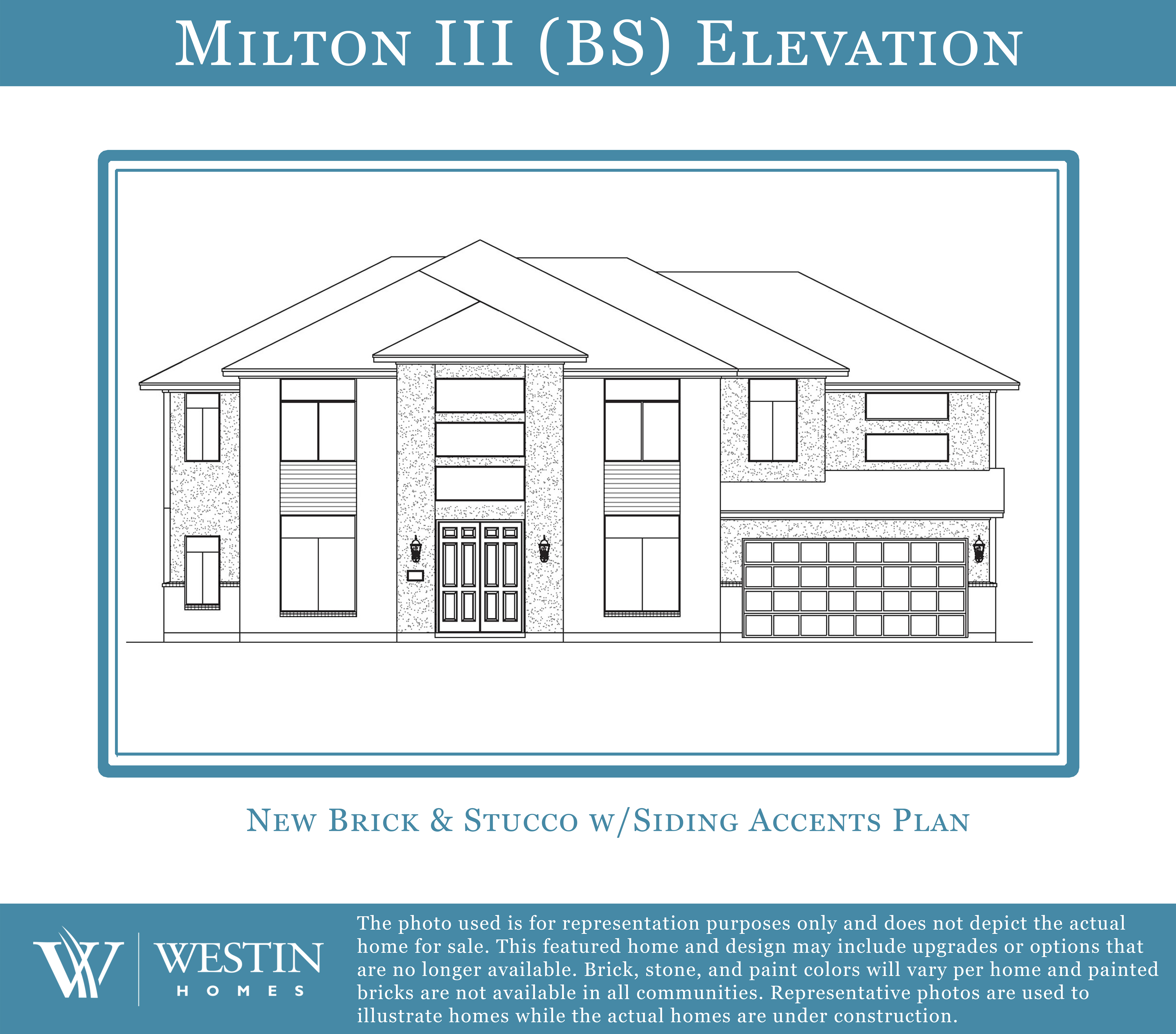 The Milton III Elevation BS by Westin Homes