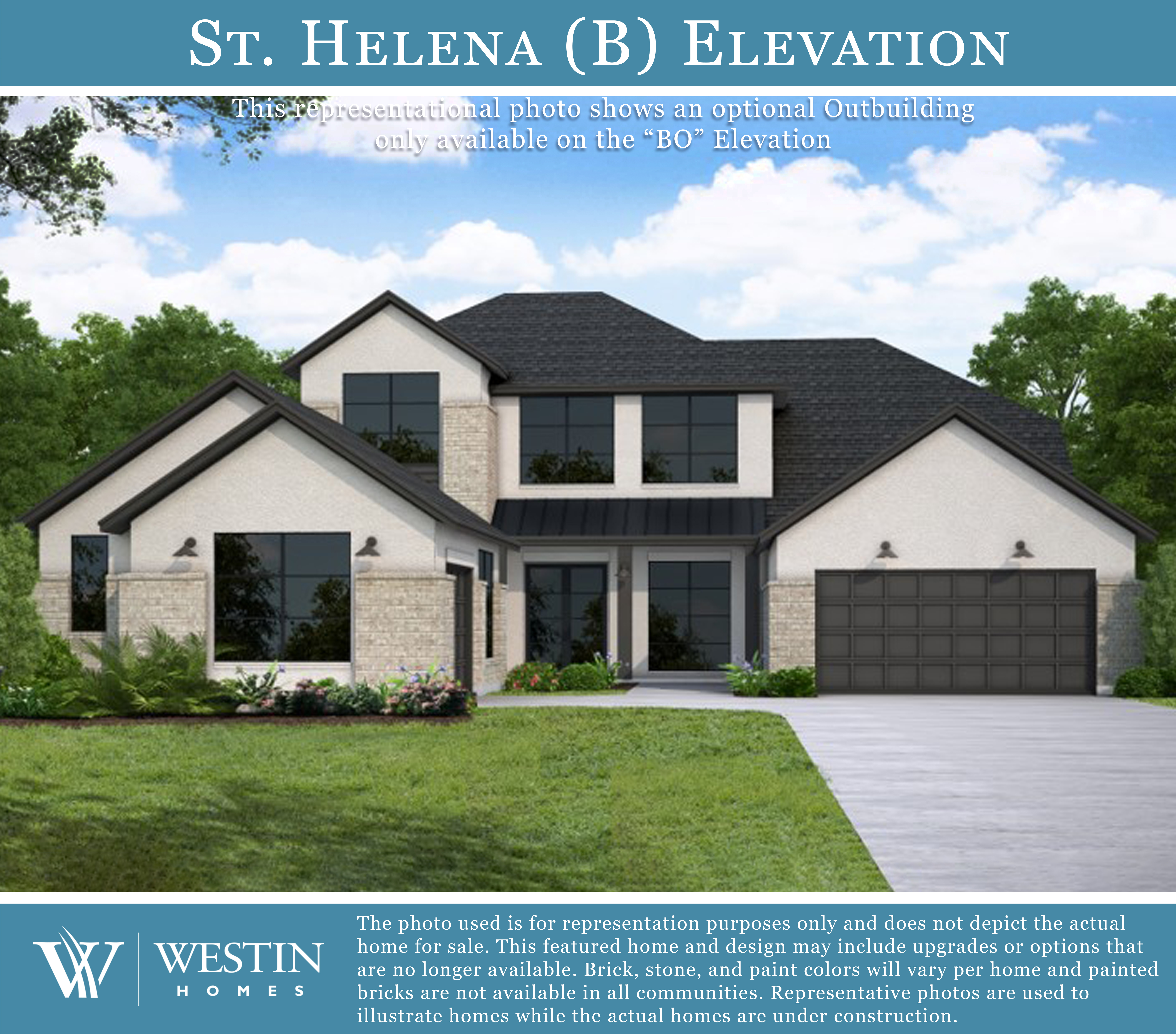 The St. Helena Elevation B by Westin Homes