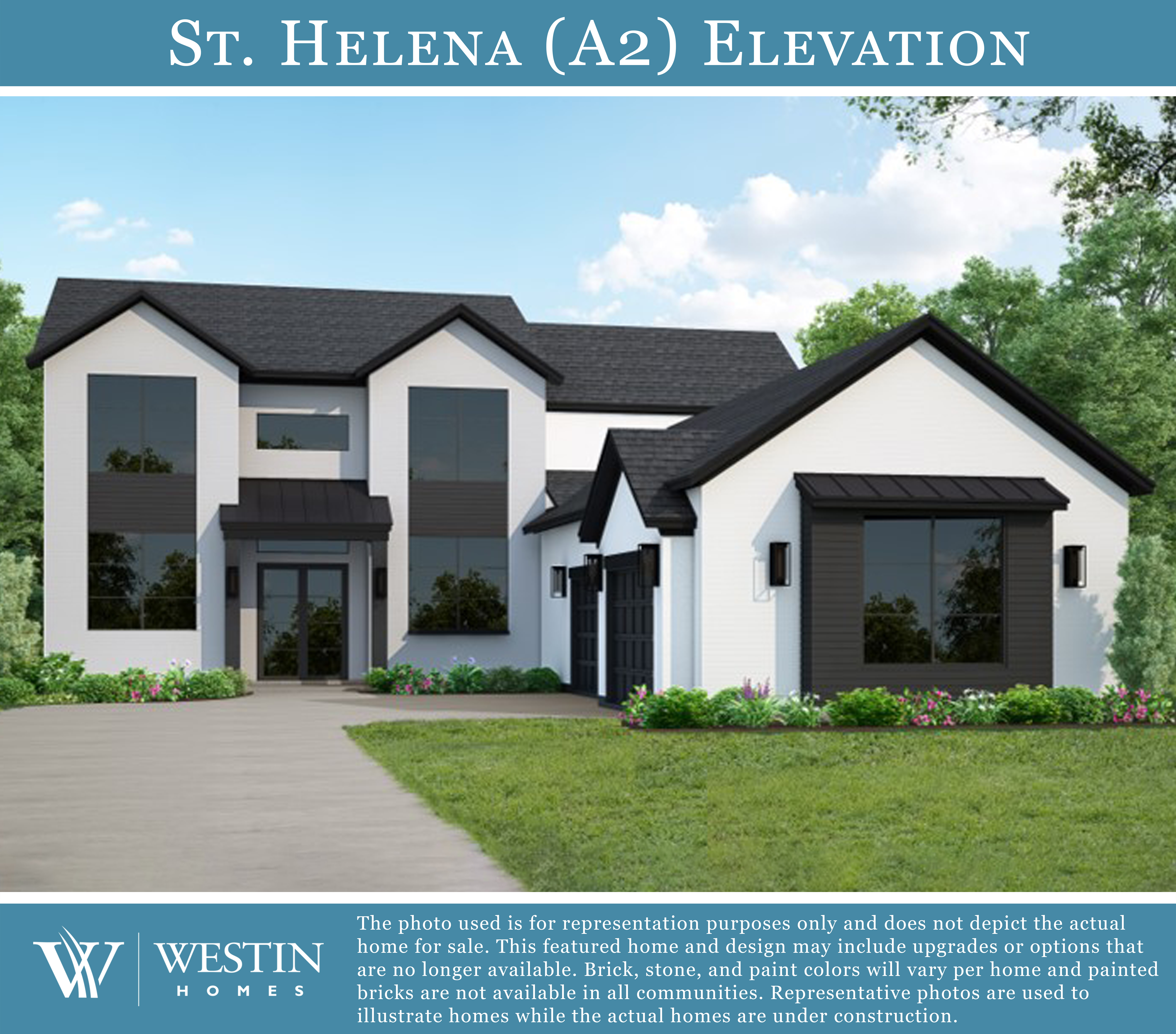 The St. Helena Elevation A2 by Westin Homes