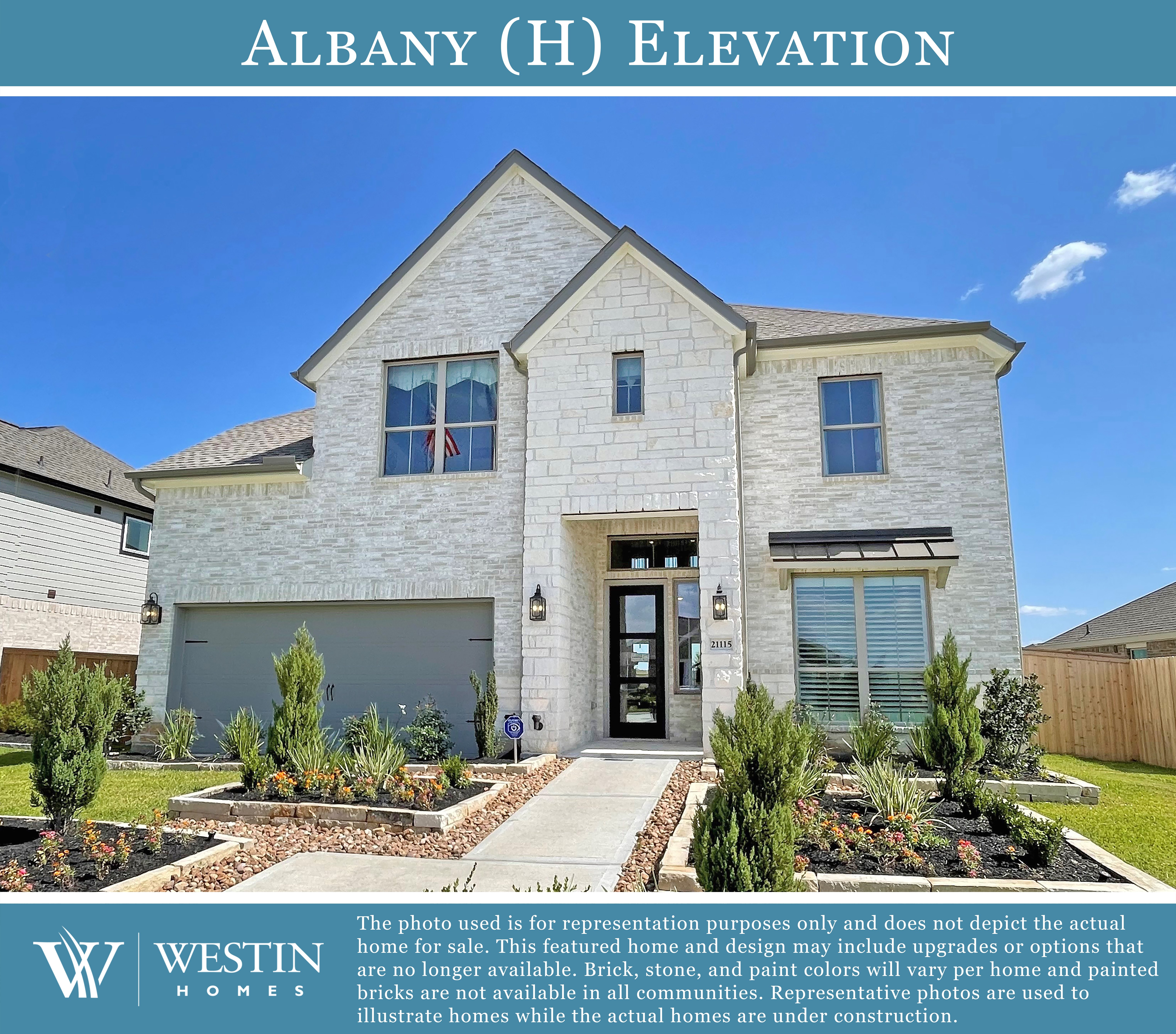 The Albany Elevation by Westin Homes