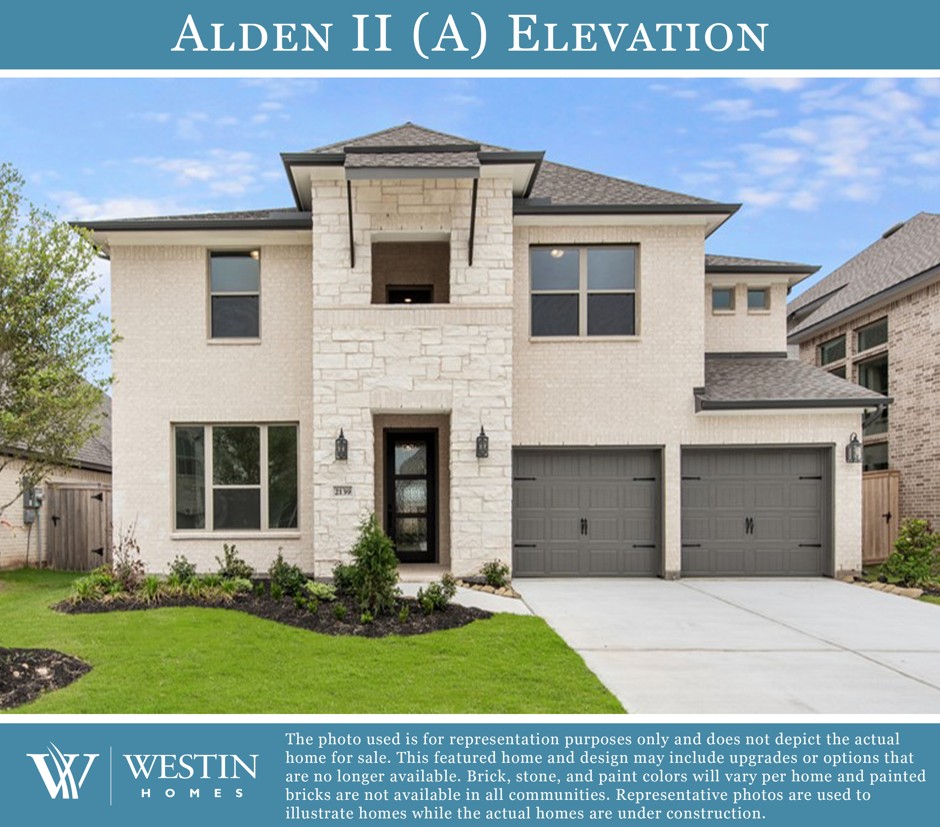 The Alden II Elevation A by Westin Homes