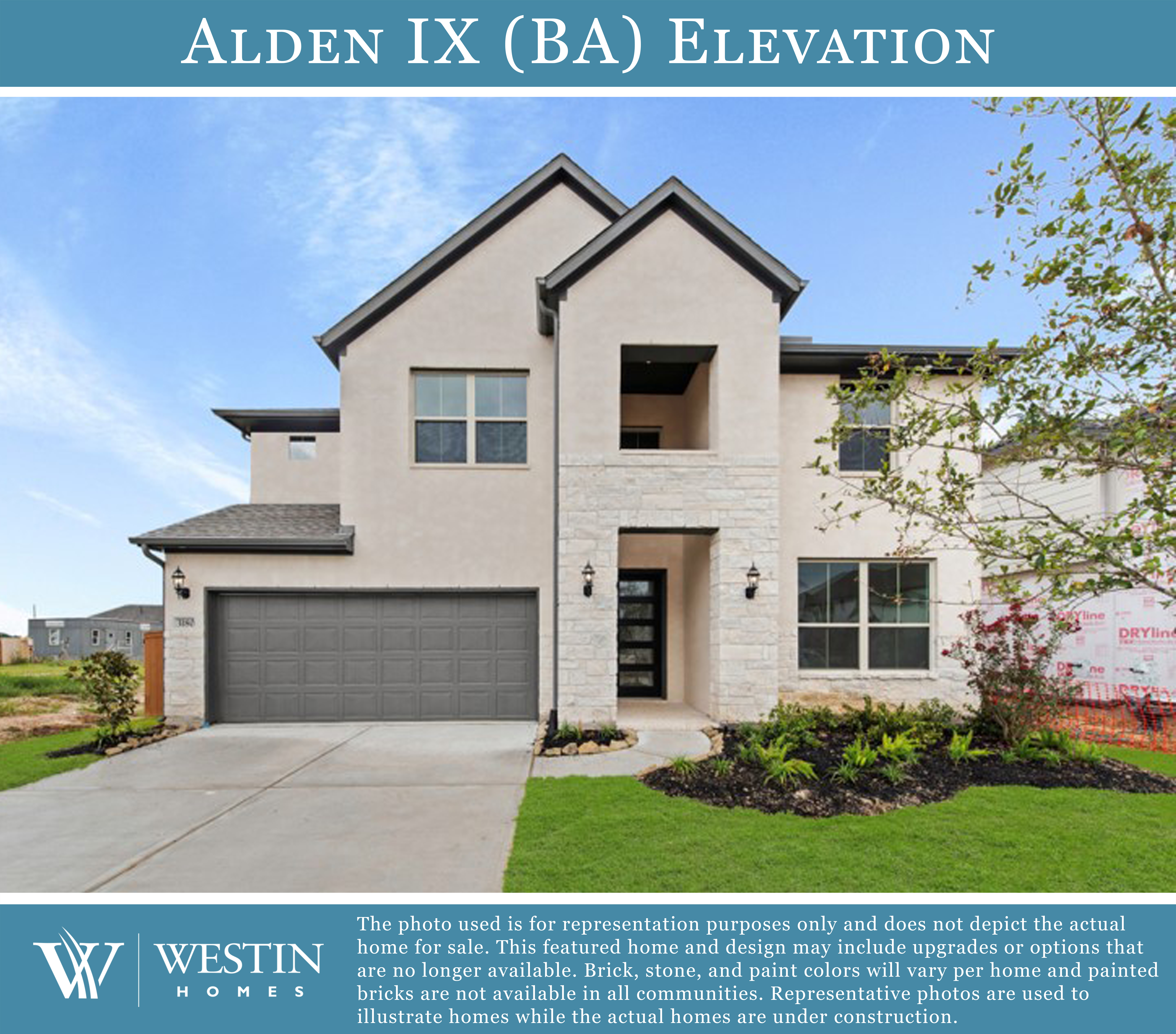 The Alden IX Elevation BA by Westin Homes