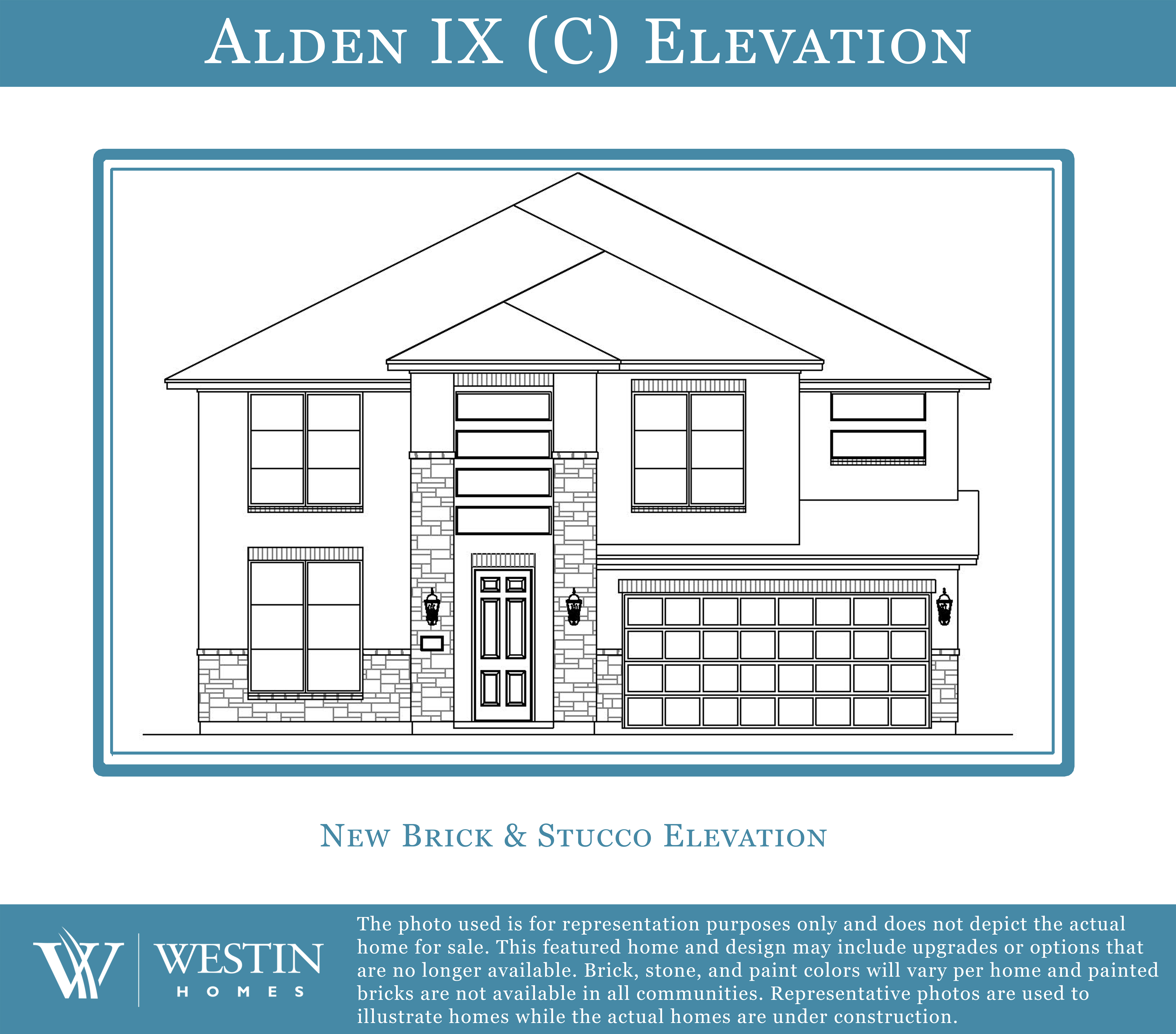 The Alden IX Elevation by Westin Homes