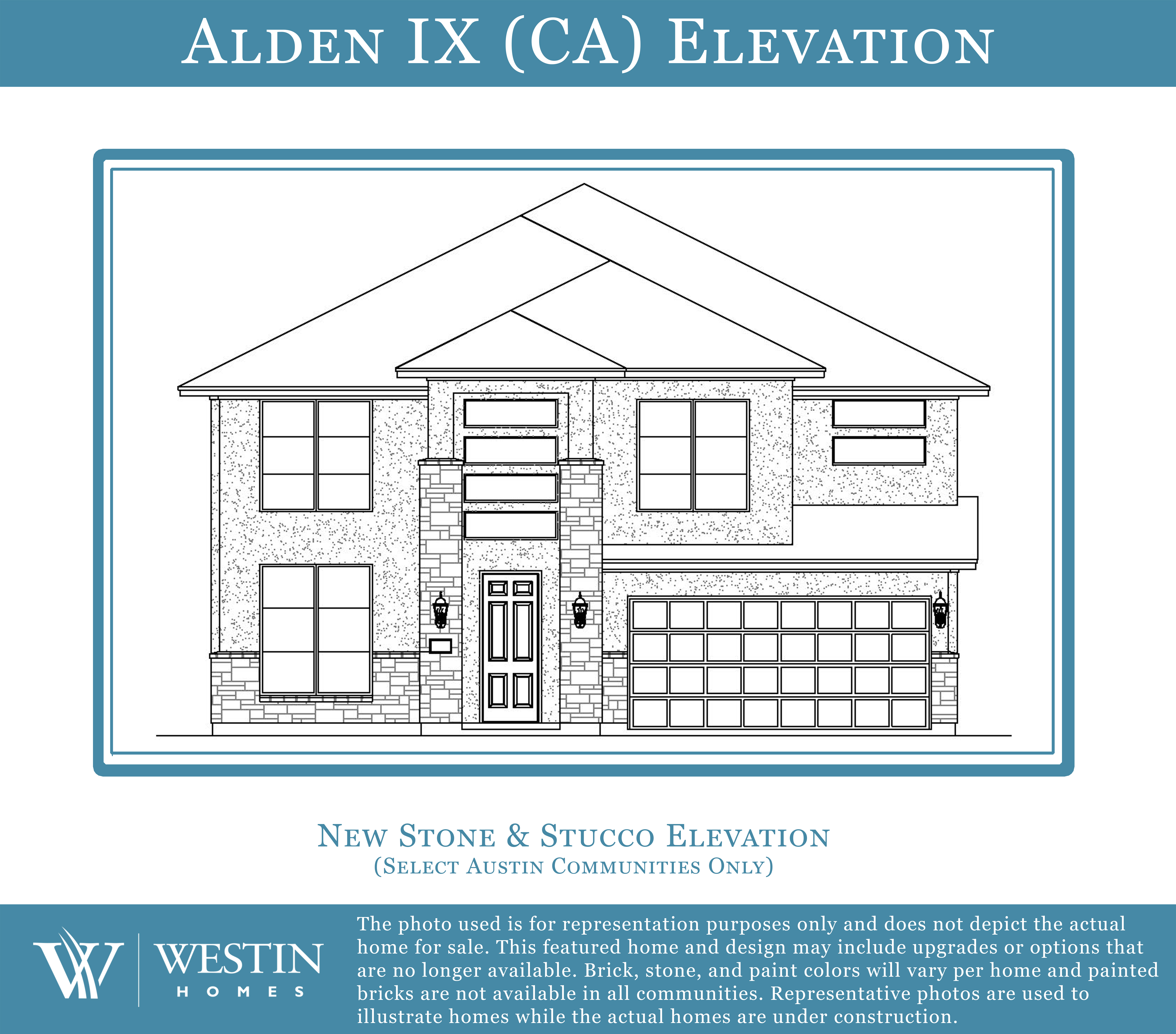 The Alden IX Elevation CA by Westin Homes