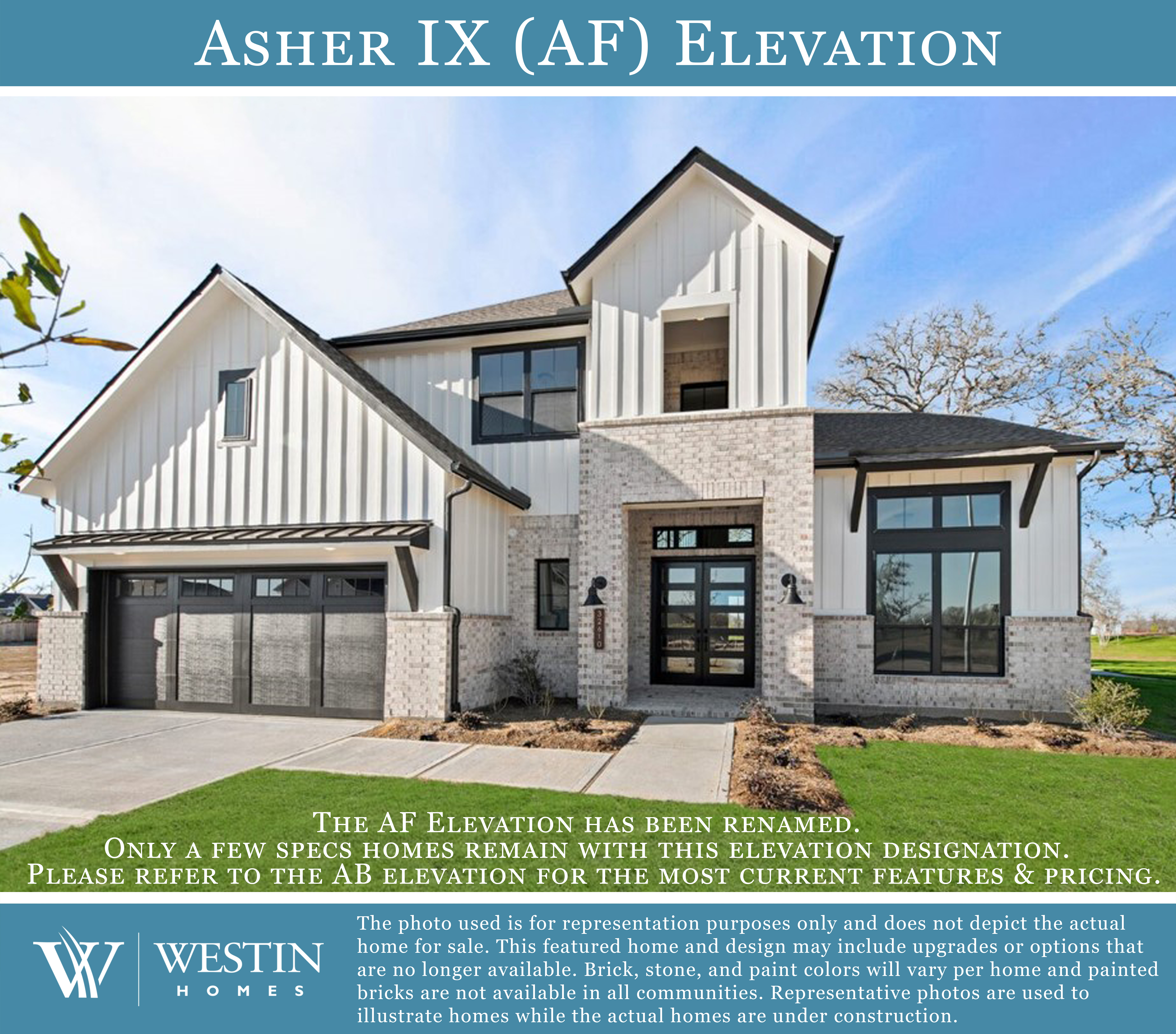 The Asher IX Elevation by Westin Homes