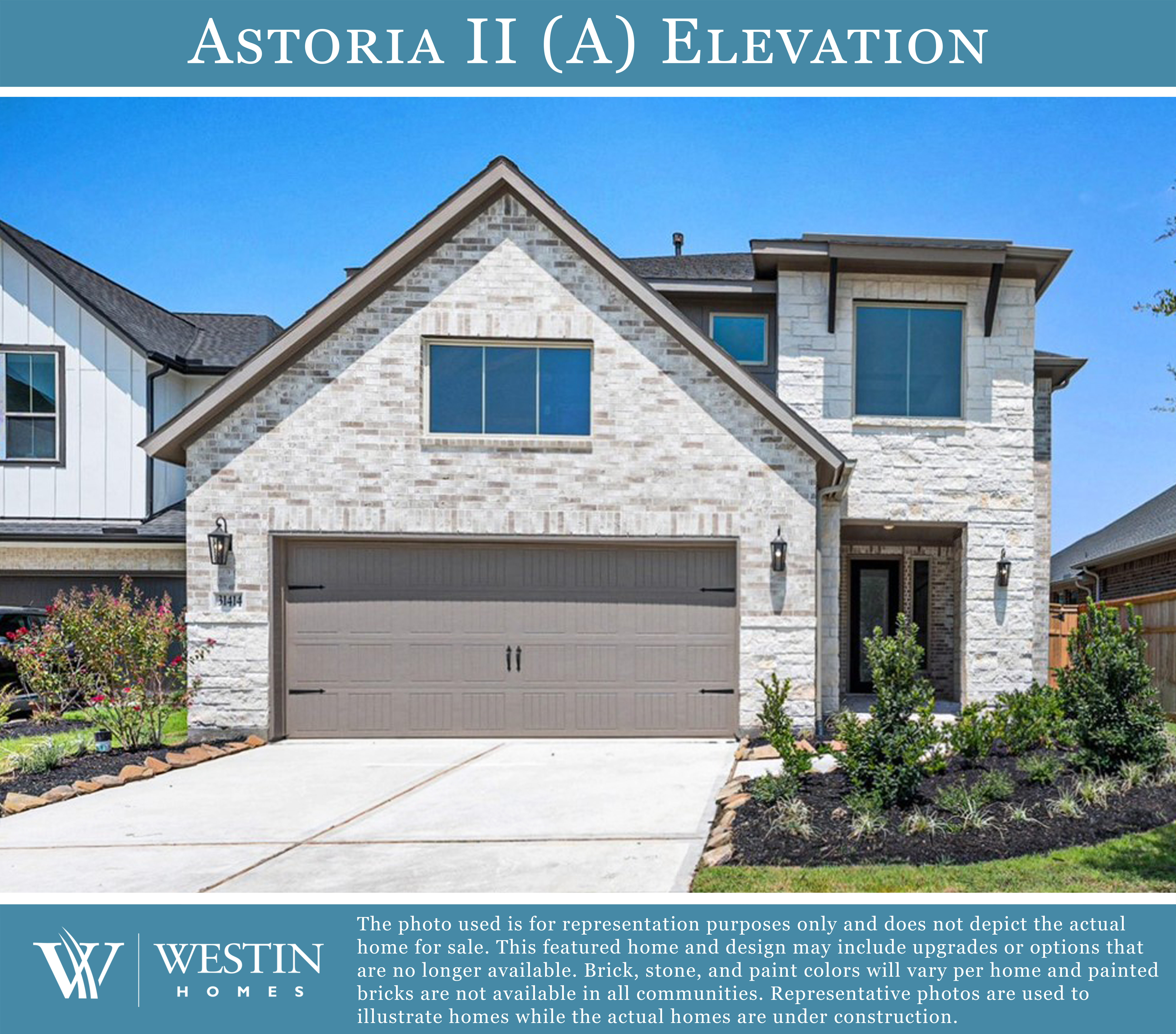 The Astoria II Elevation A by Westin Homes