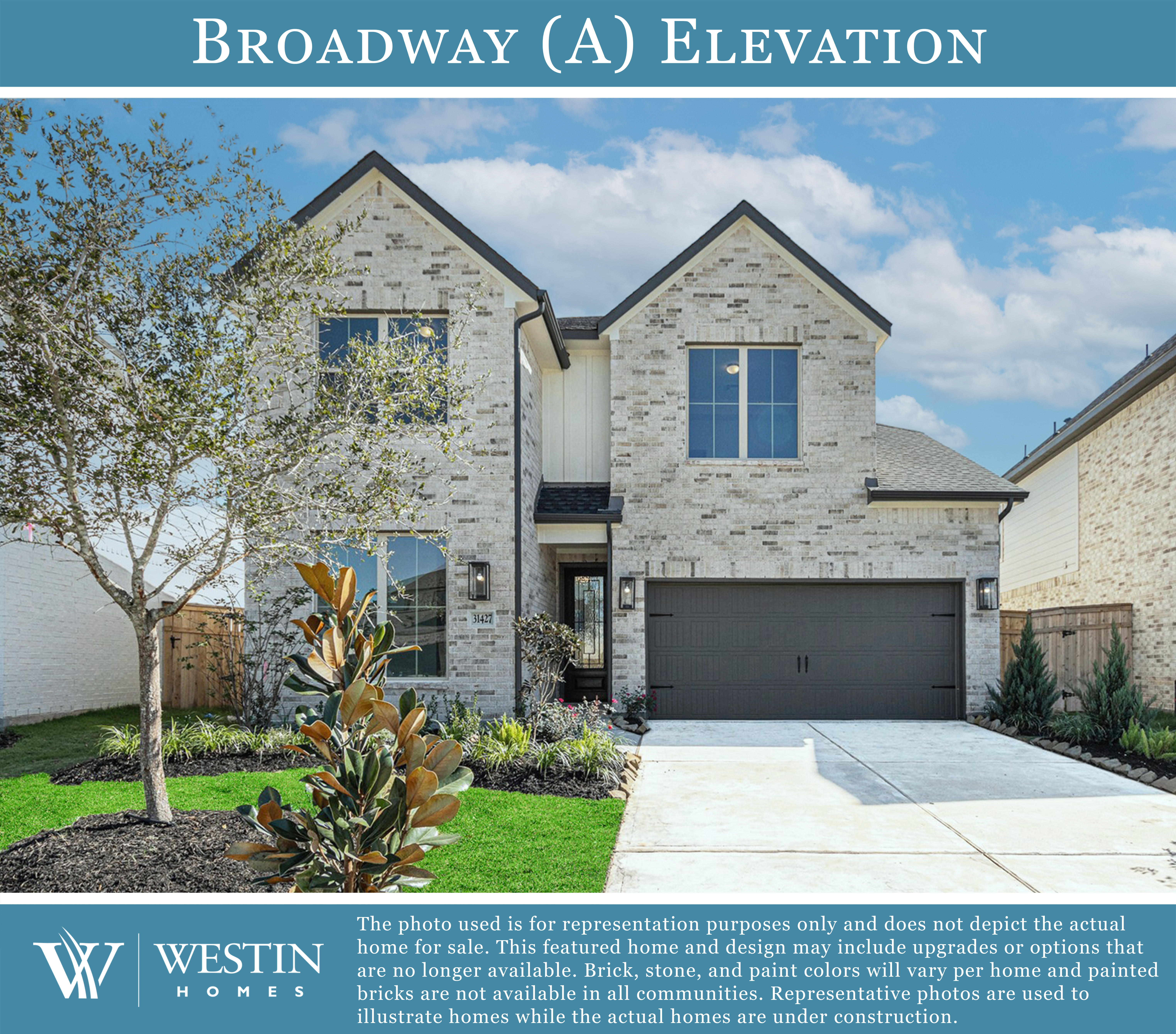 The Broadway Elevation A by Westin Homes