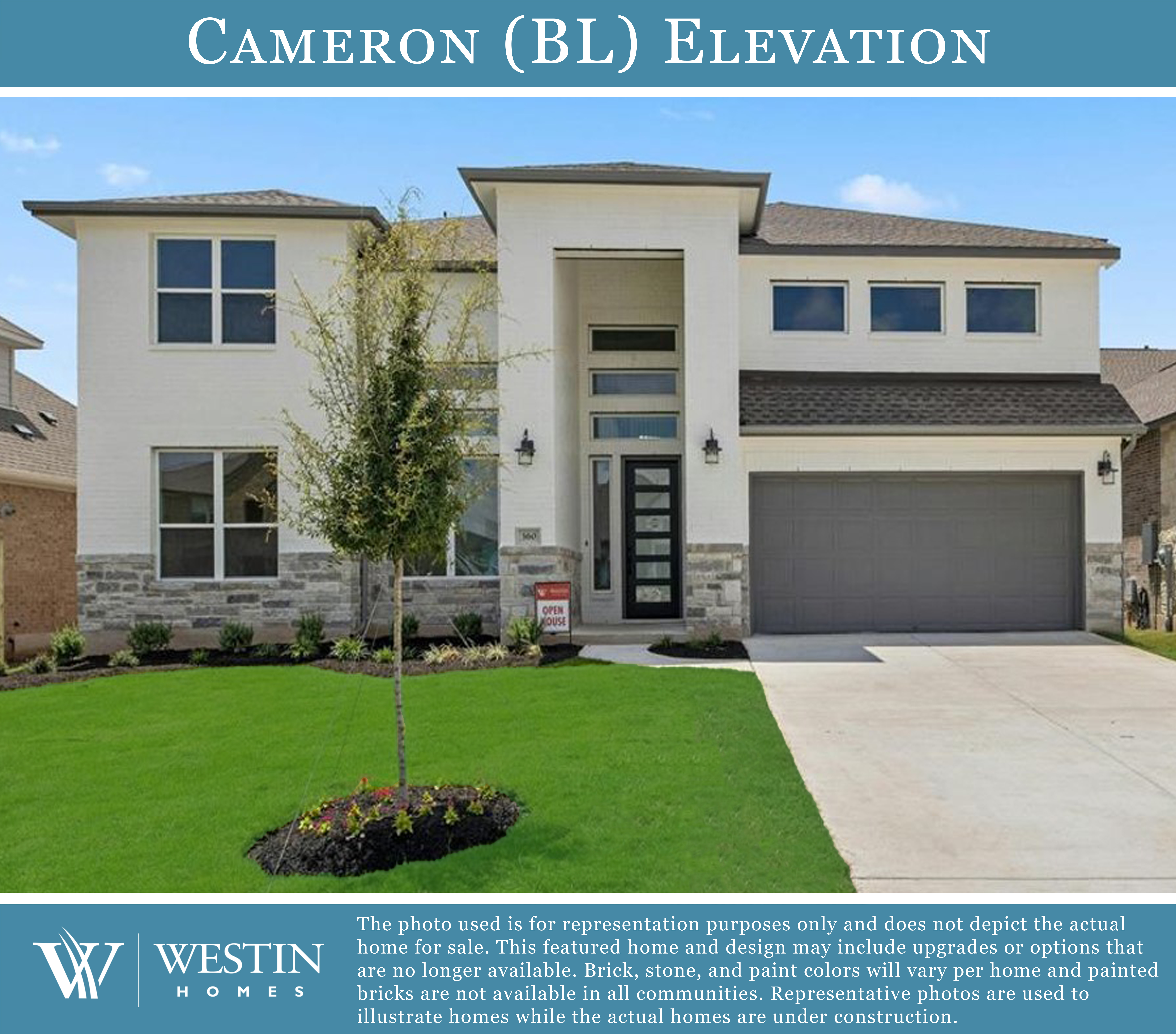 The Cameron Elevation BL by Westin Homes