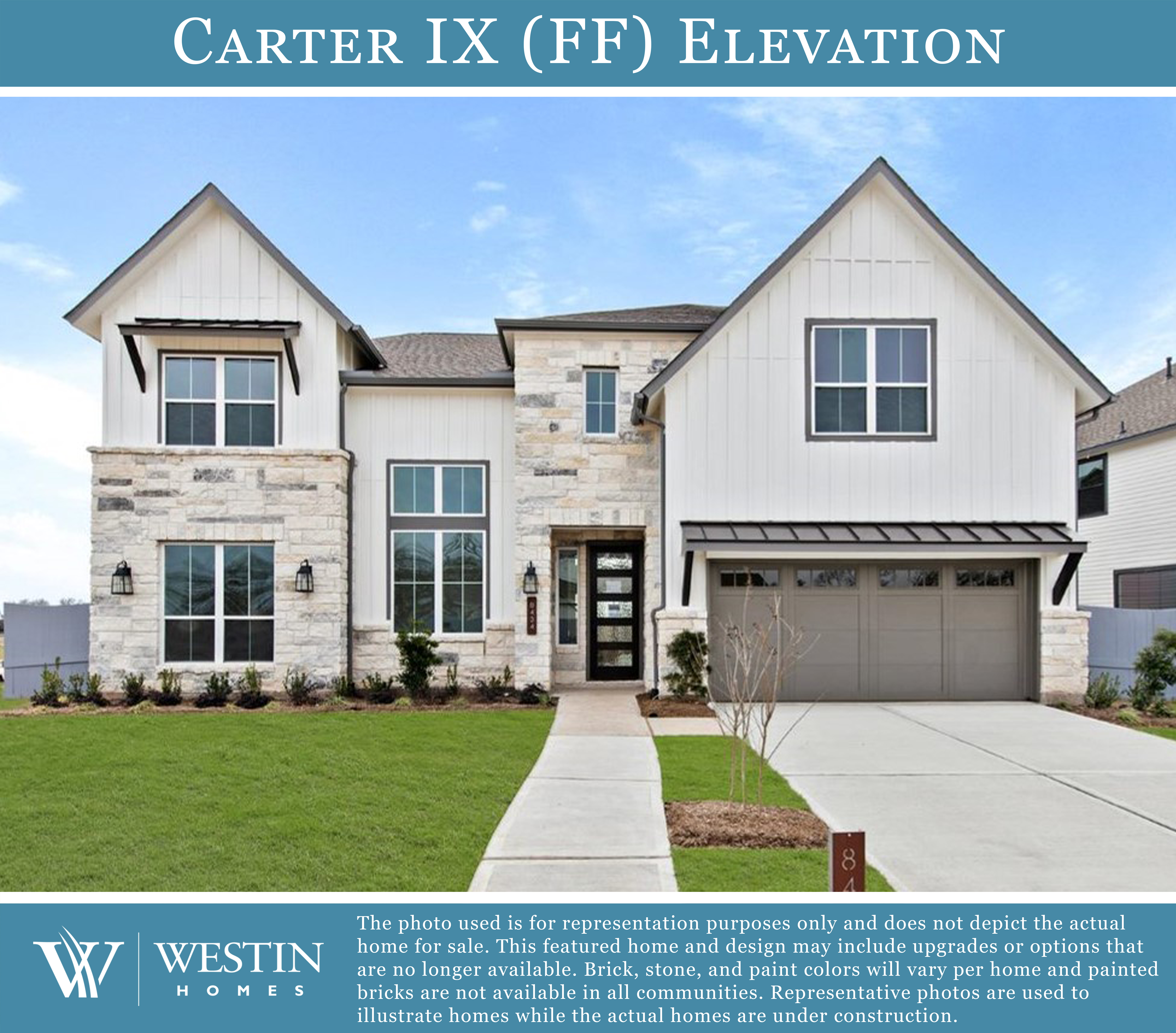 The Carter IX Elevation FF by Westin Homes