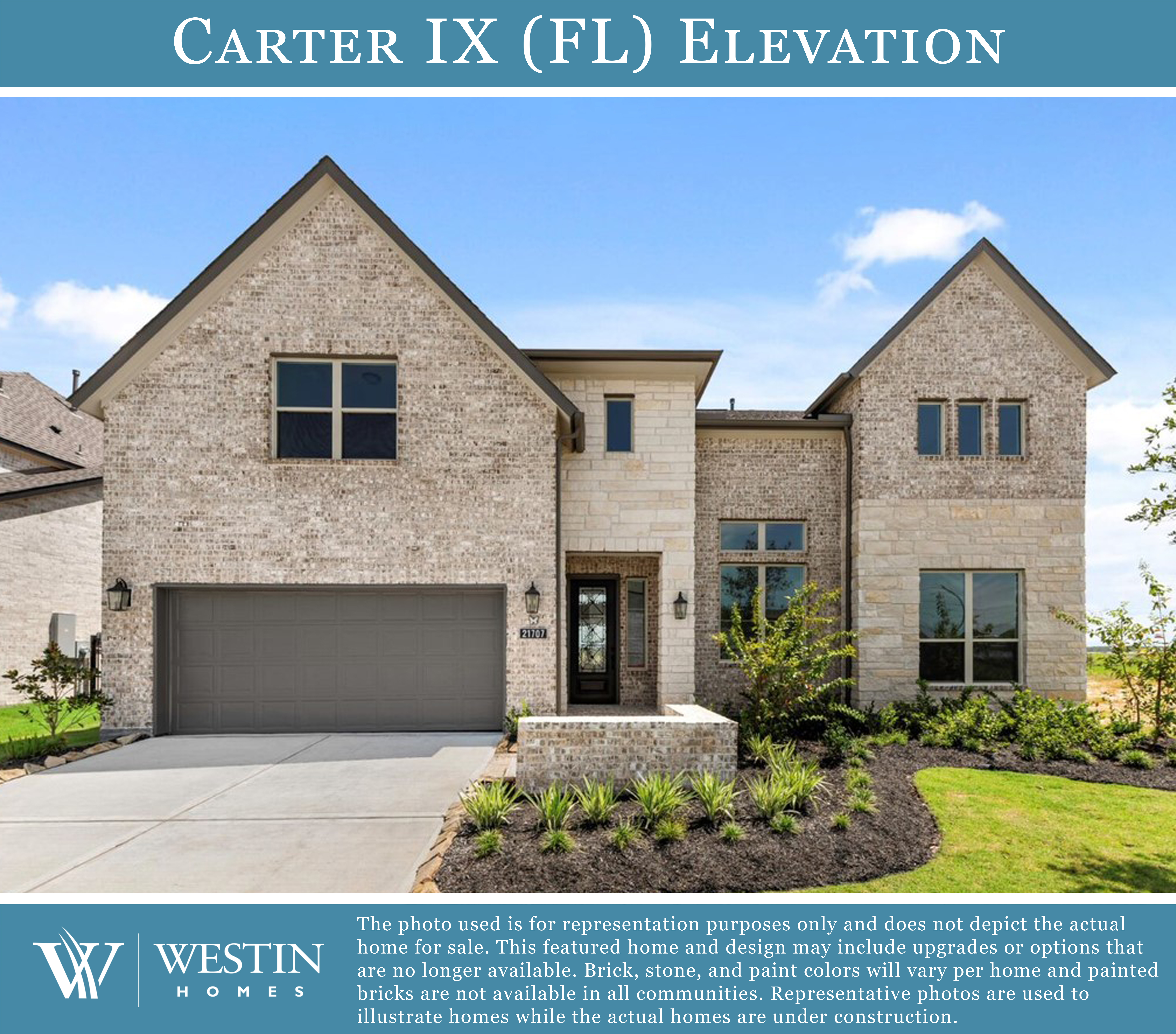 The Carter IX Elevation FL by Westin Homes