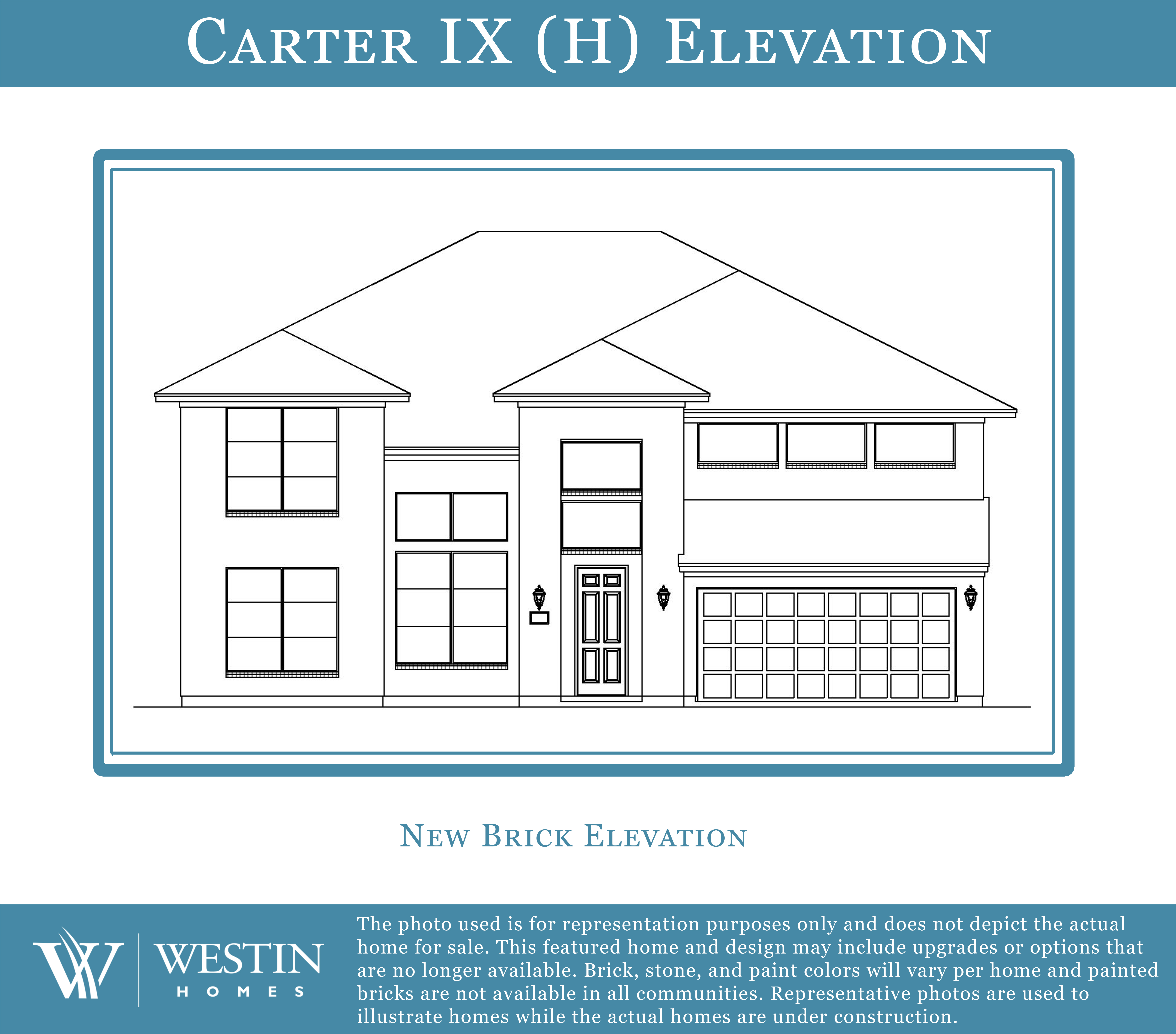 The Carter IX Elevation H by Westin Homes