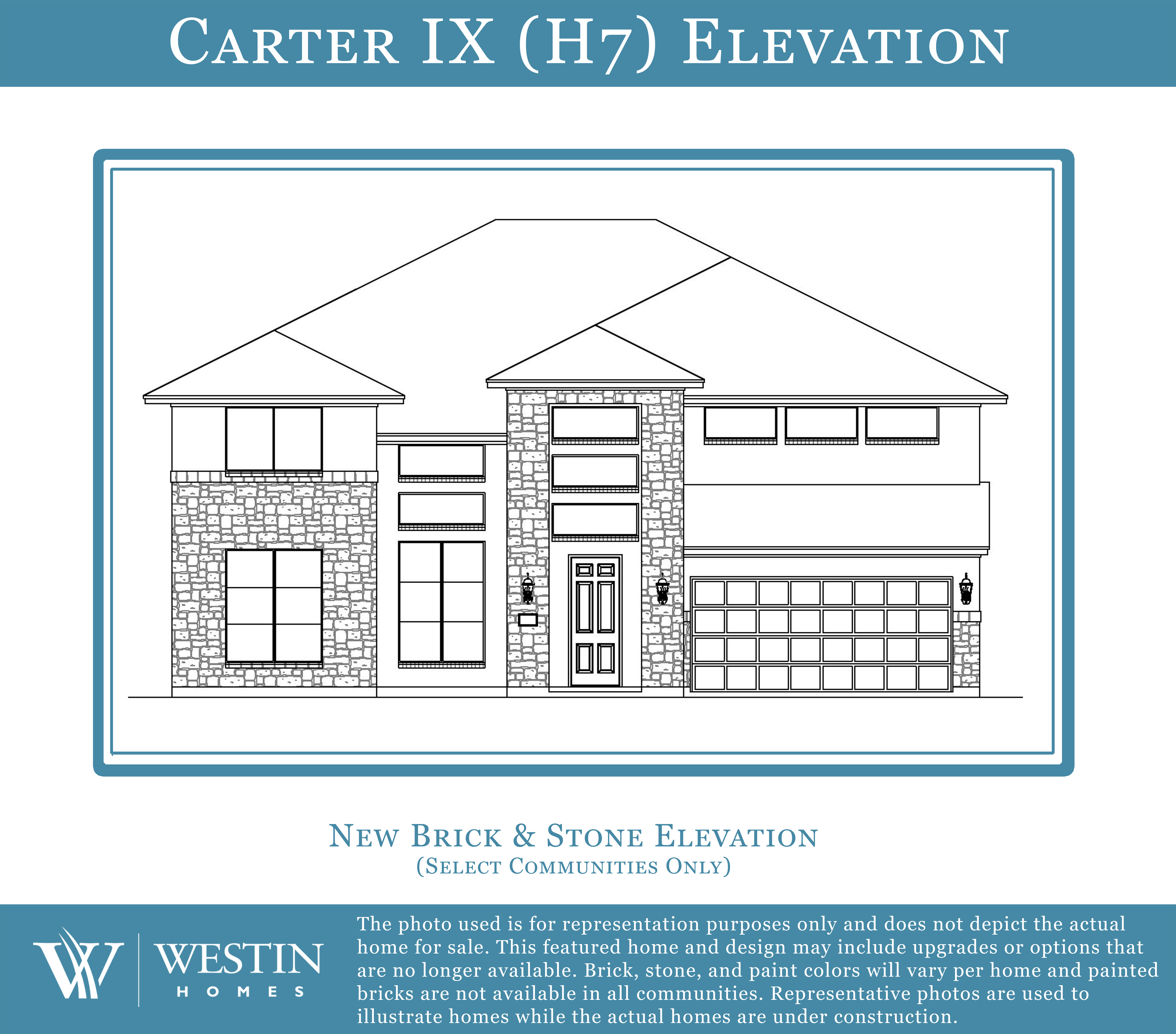 The Carter IX Elevation H7 by Westin Homes