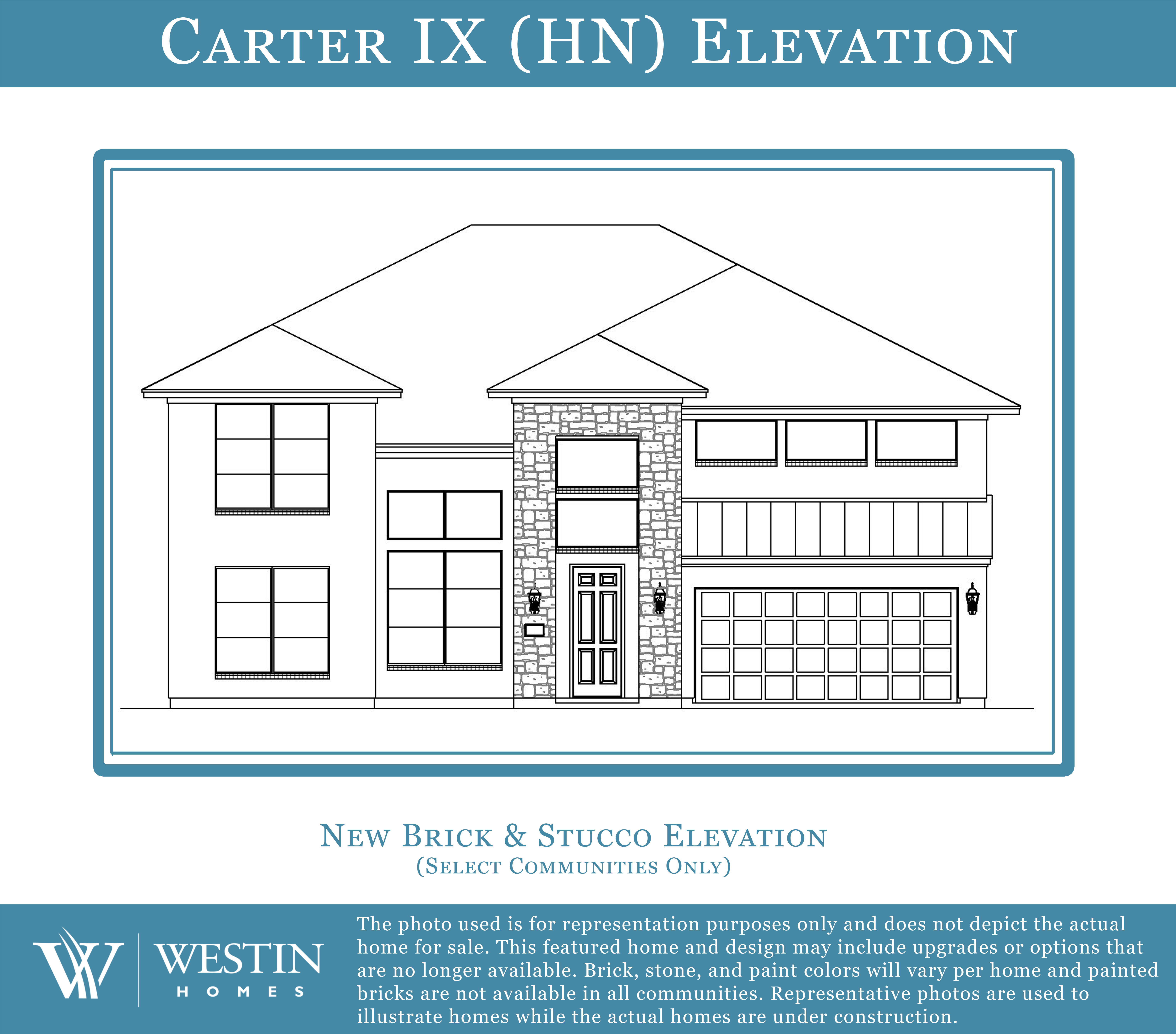 The Carter IX Elevation HN by Westin Homes