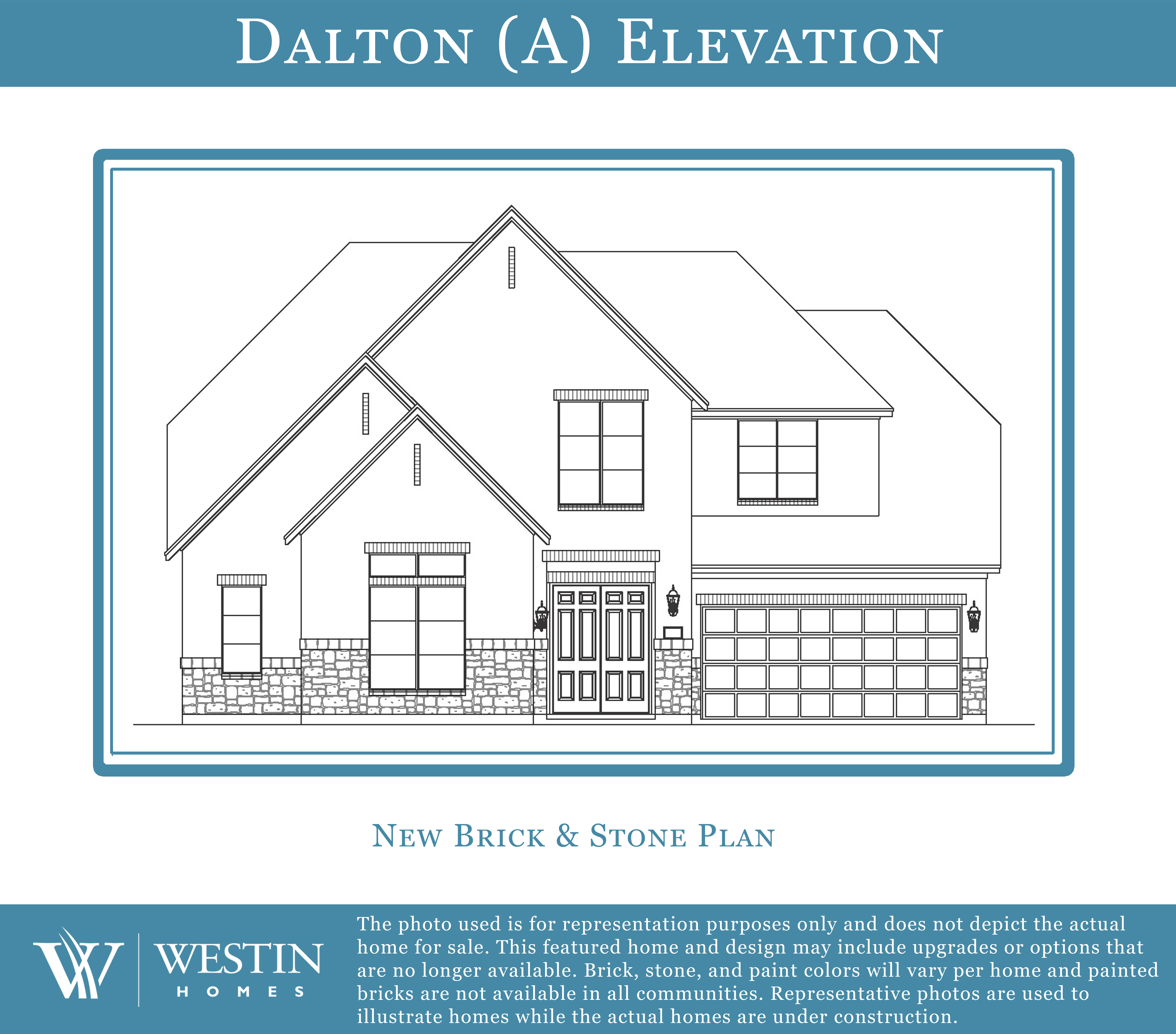 The Dalton Elevation A by Westin Homes