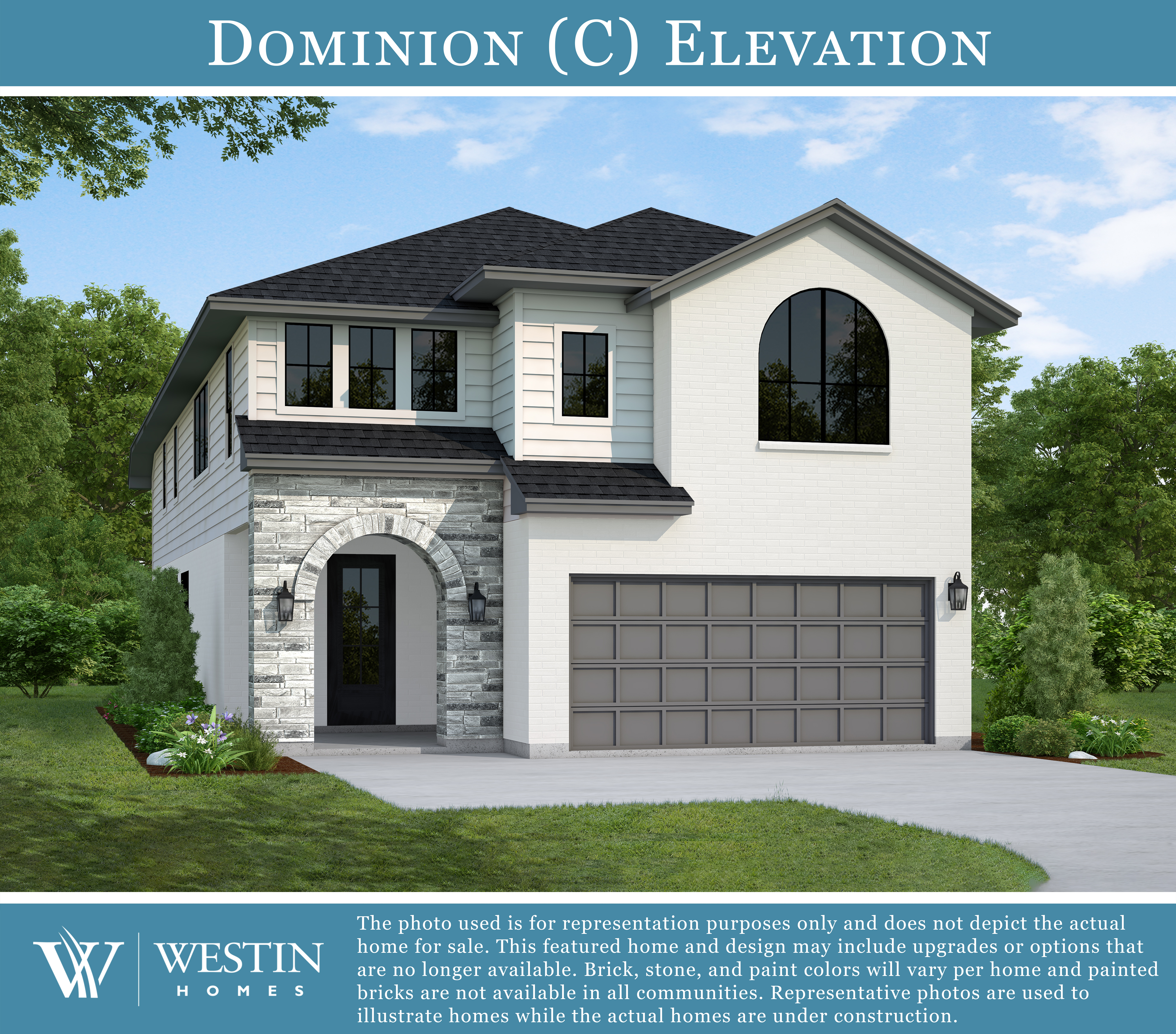 The Dominion Elevation C by Westin Homes