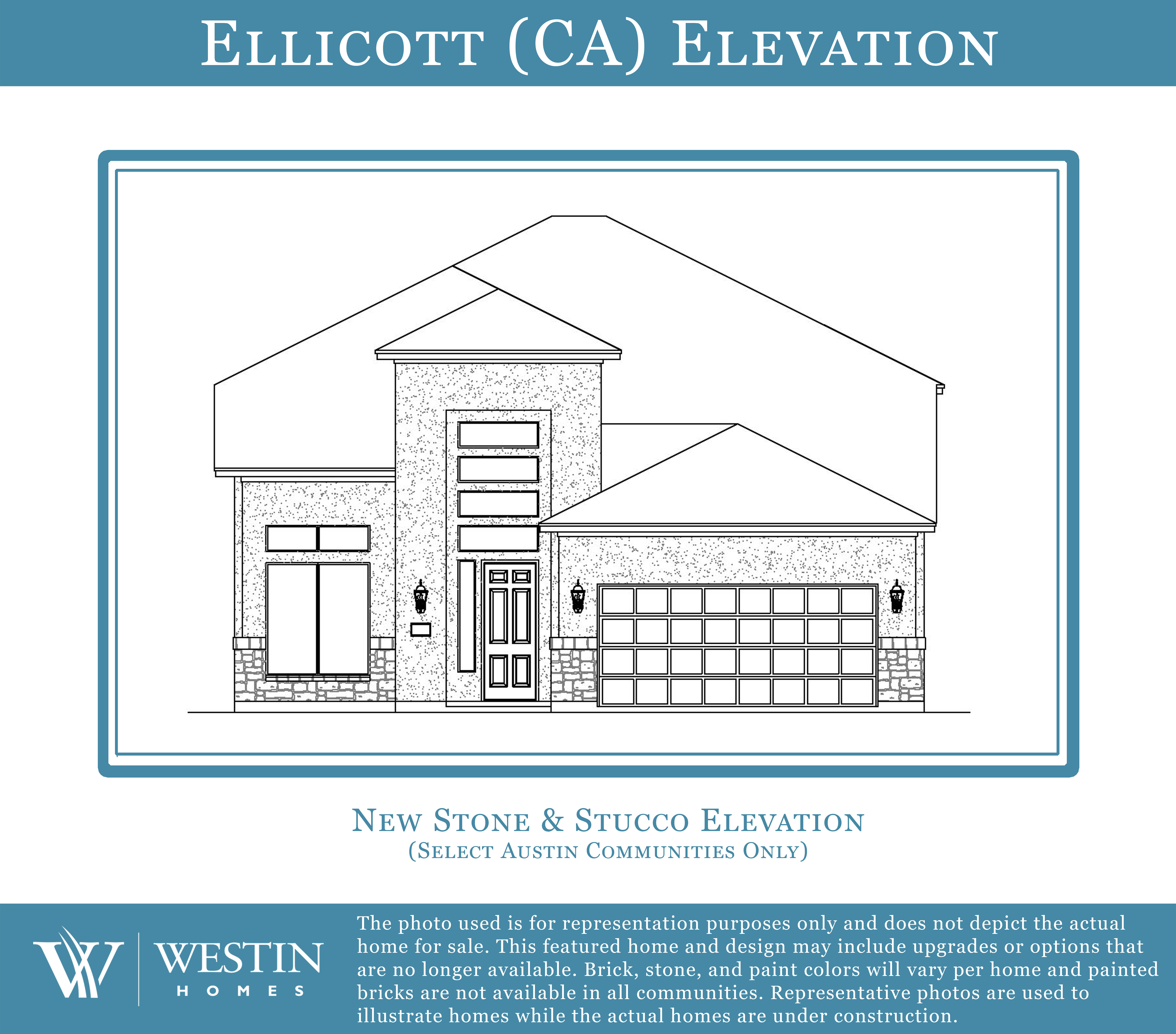 The Ellicott Elevation CA by Westin Homes