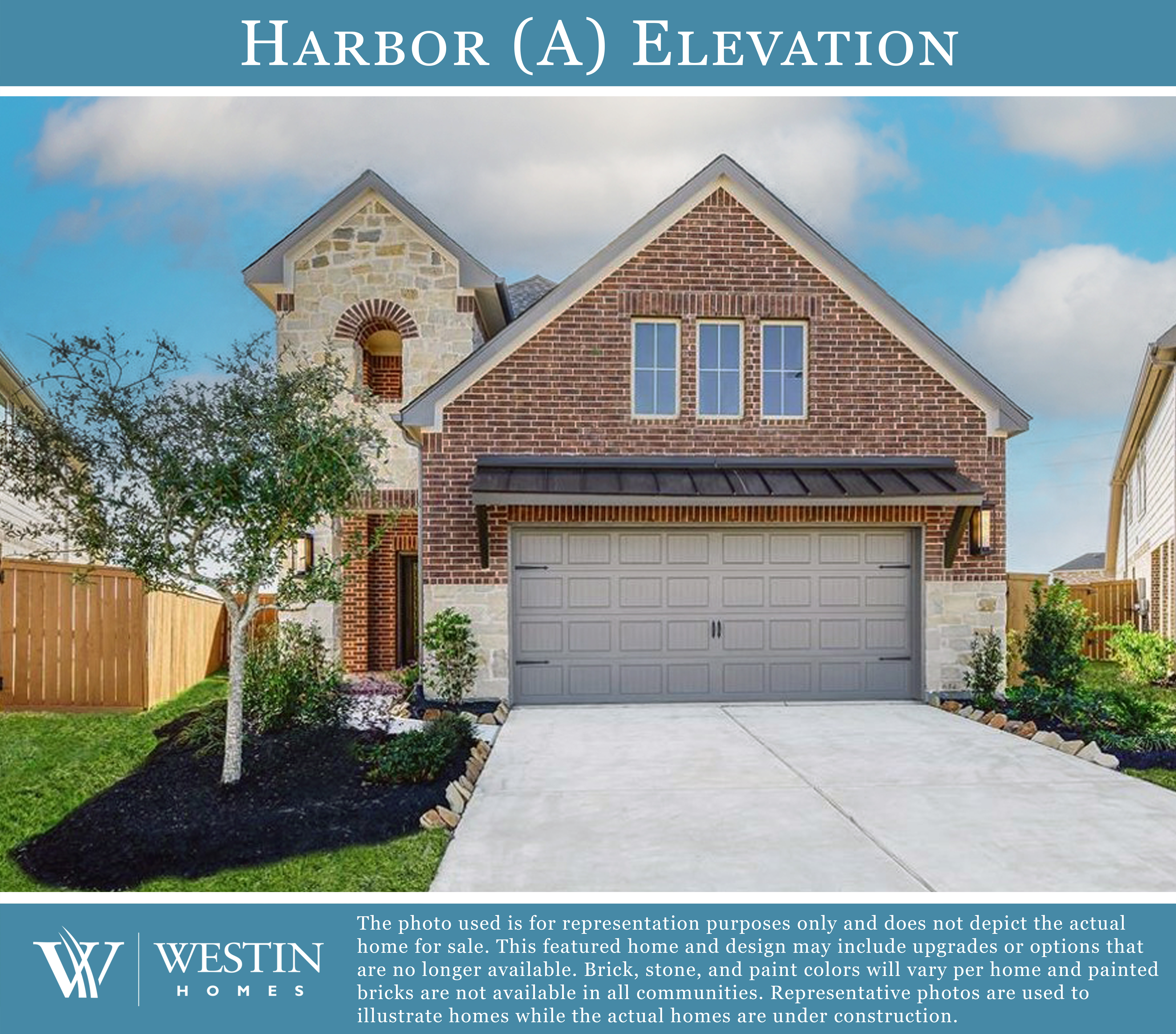 The Harbor Elevation A by Westin Homes