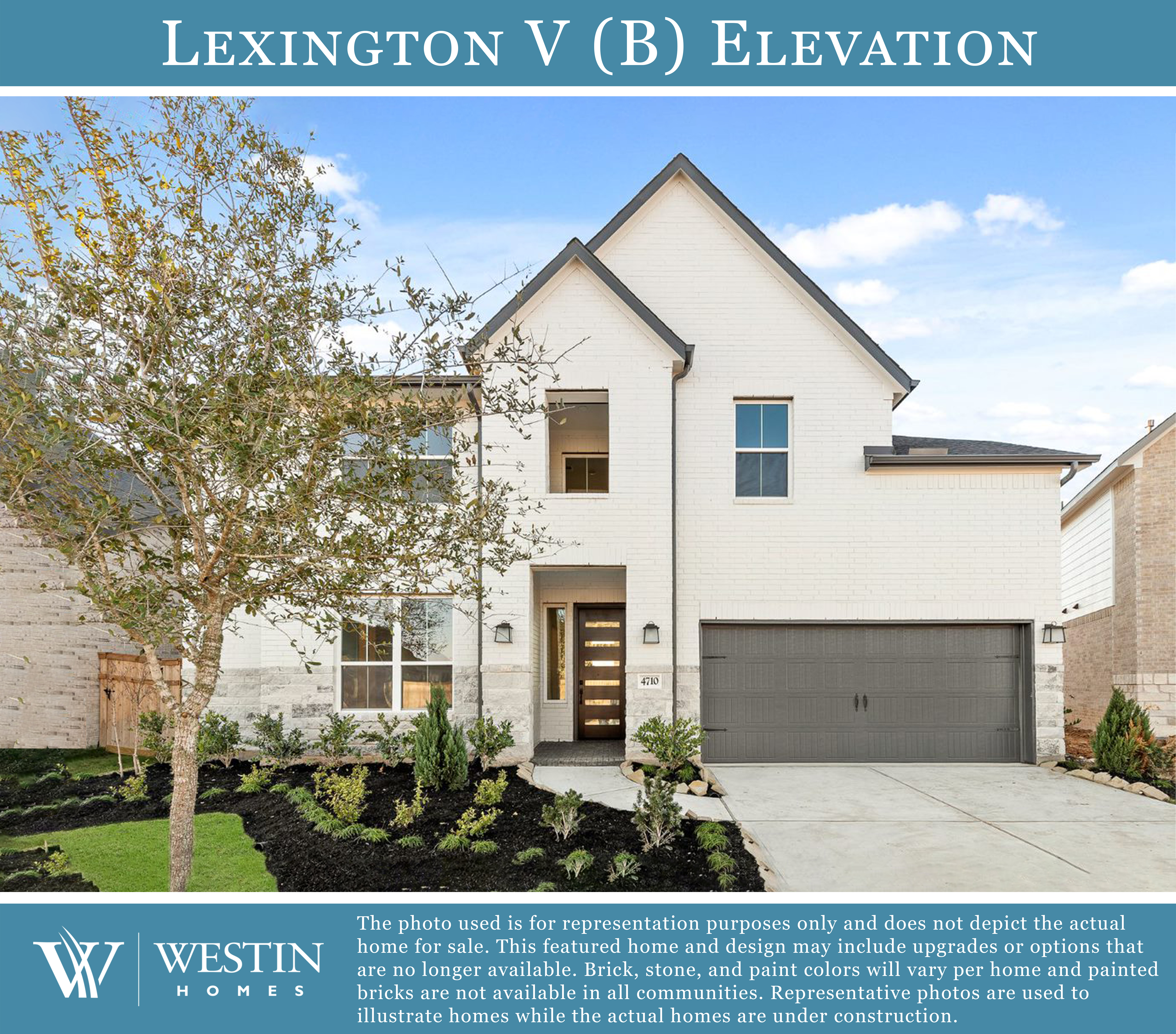 The Lexington V Elevation B by Westin Homes