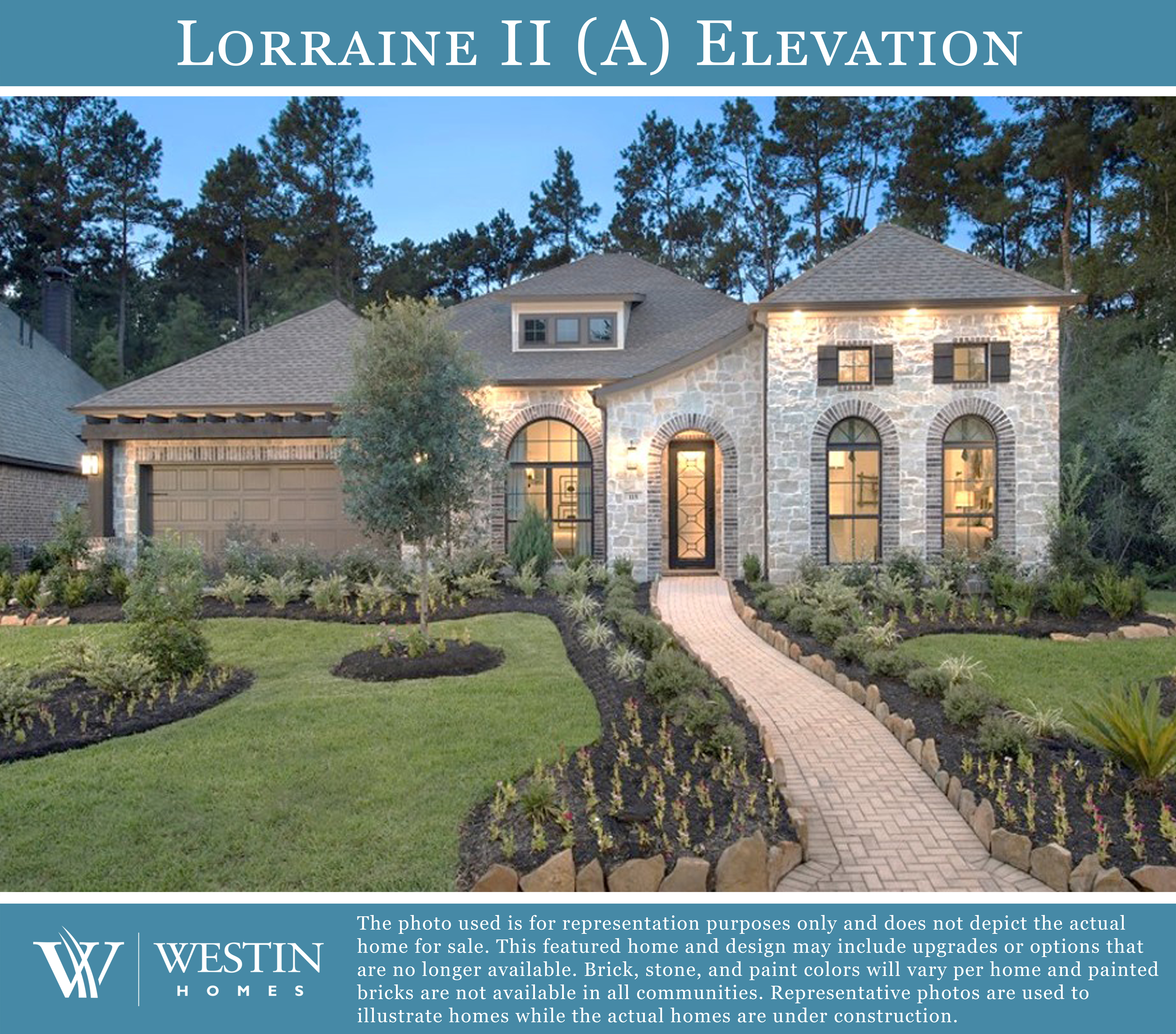 The Lorraine II Elevation A by Westin Homes