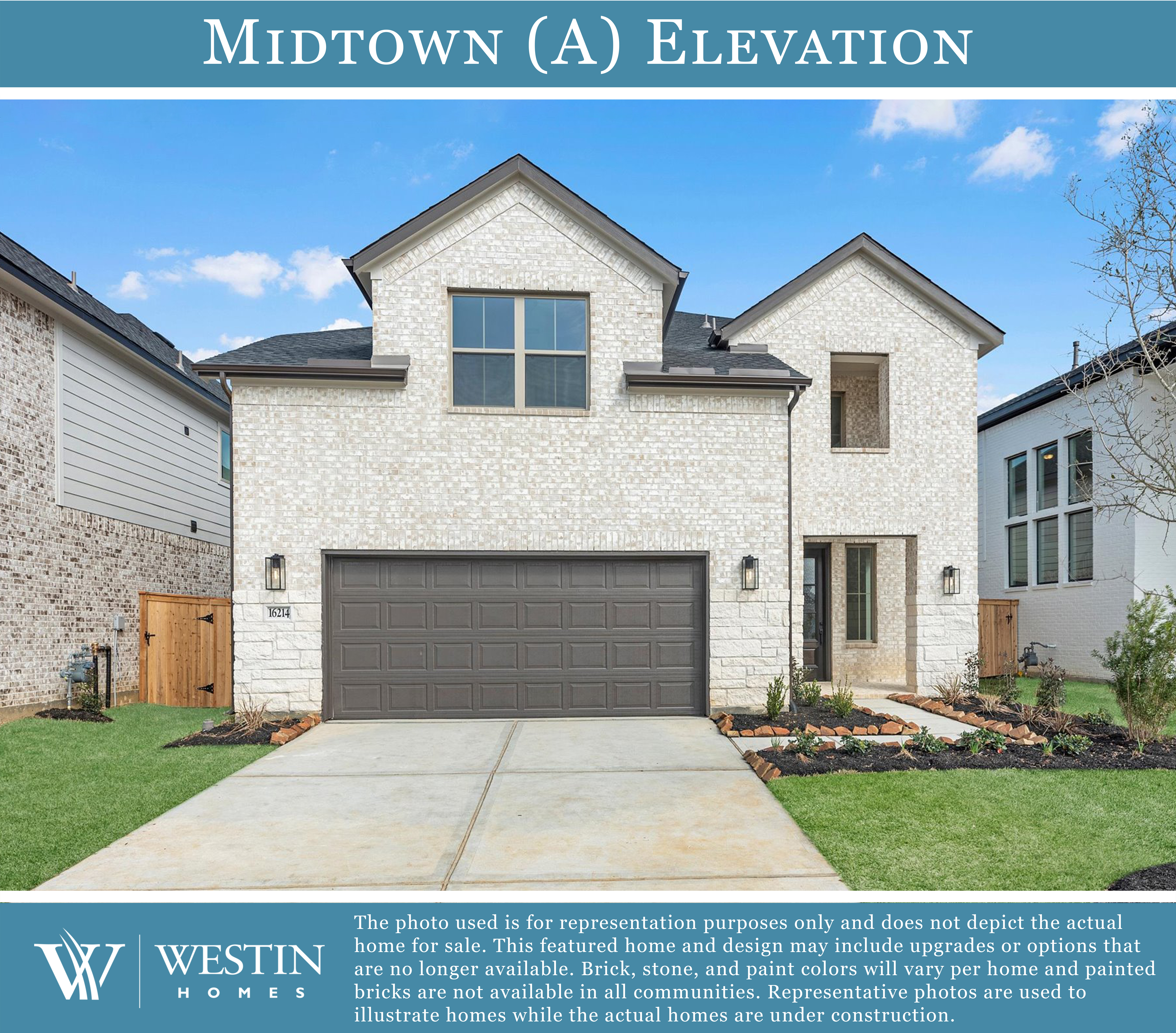 The Midtown Elevation A by Westin Homes