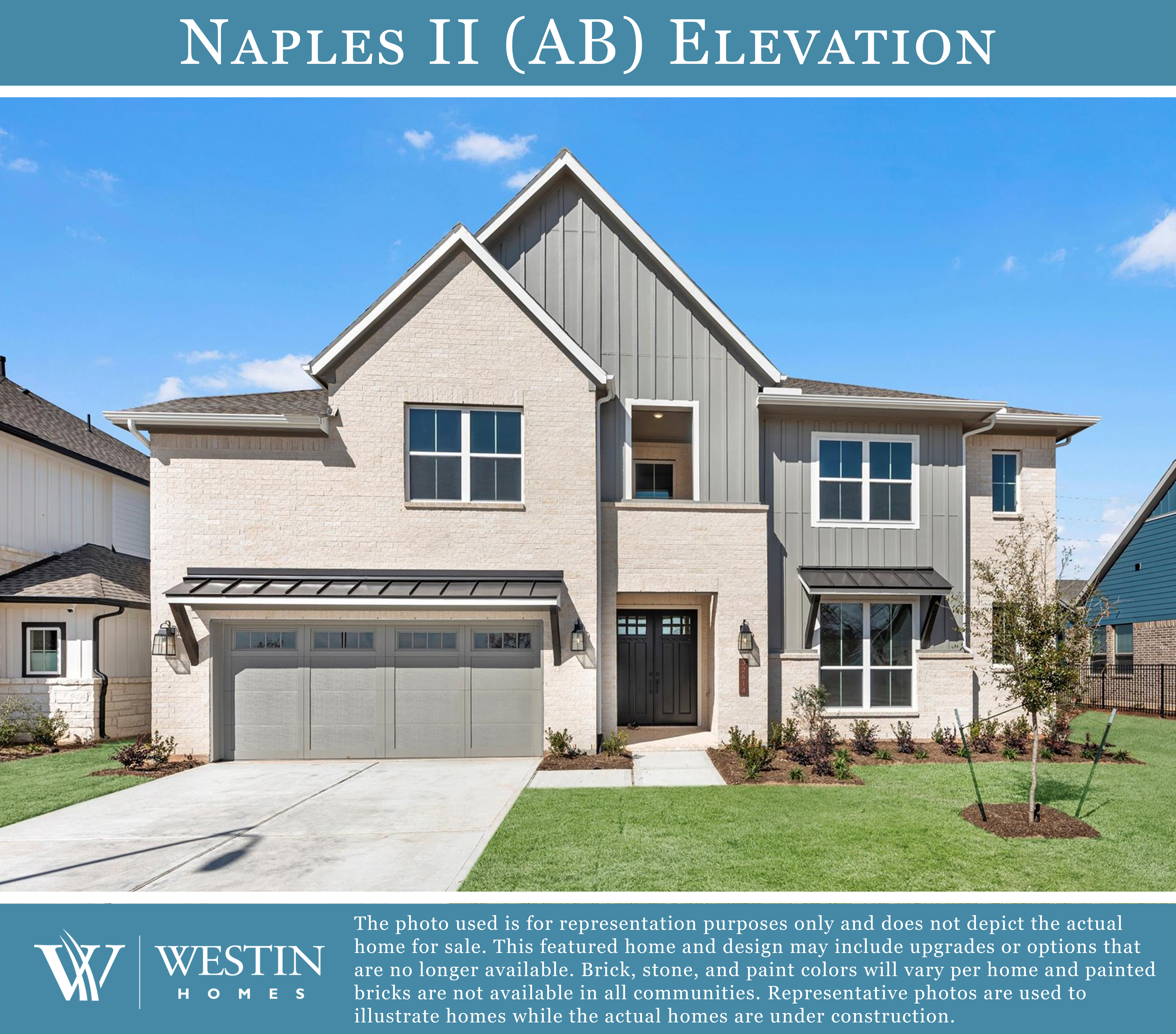 The Naples II Elevation AB by Westin Homes