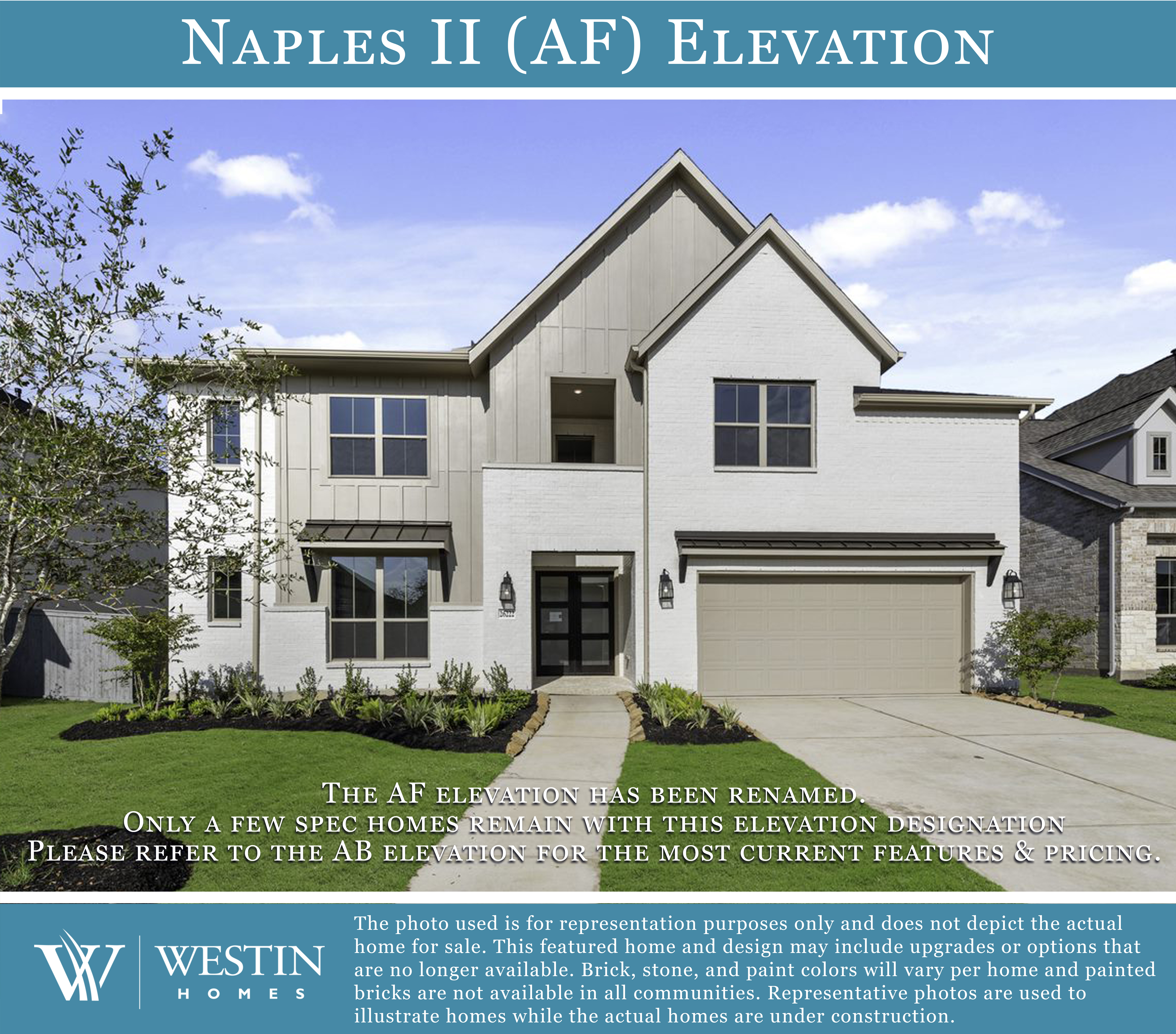 The Naples II Elevation AF by Westin Homes