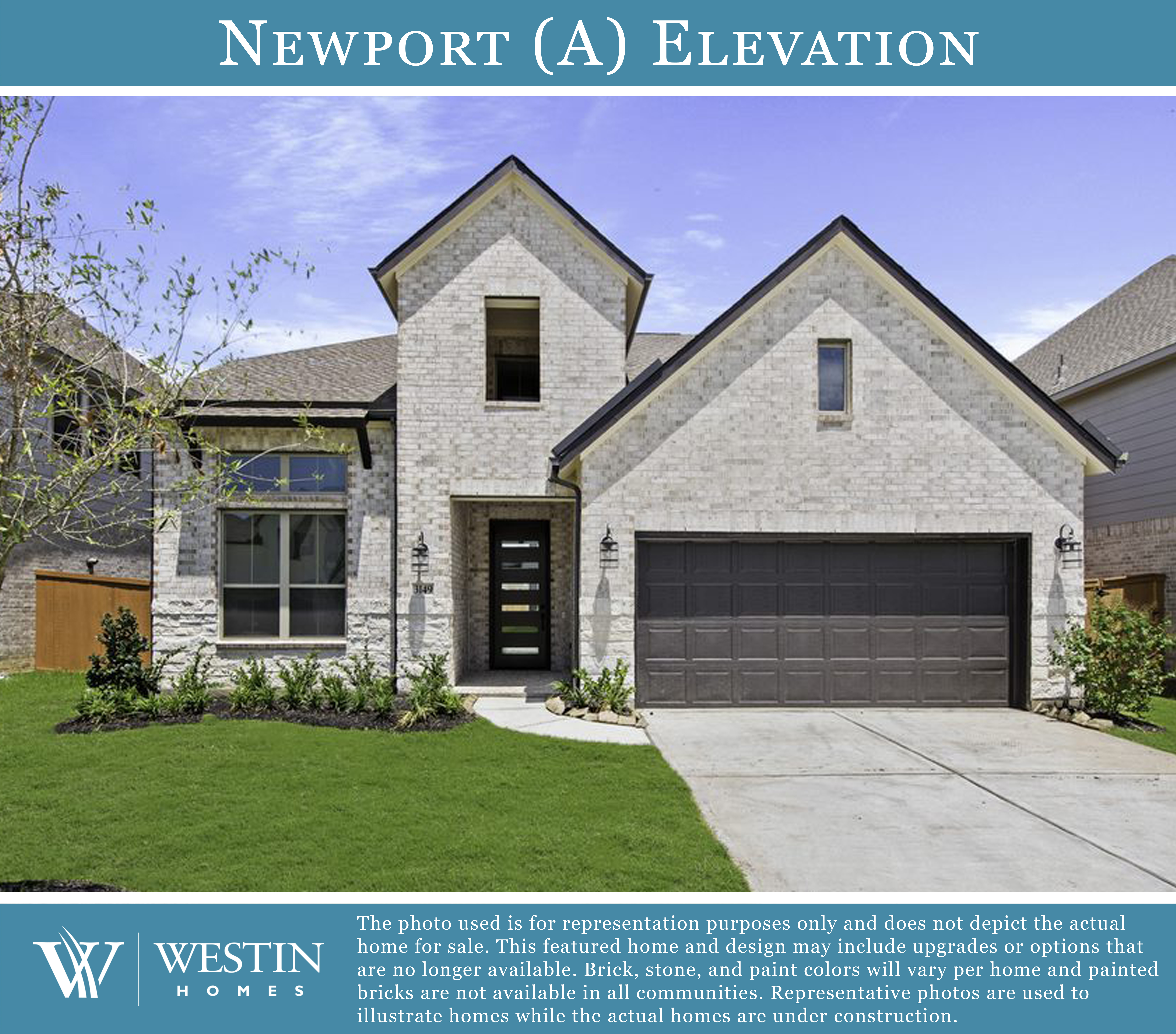 The Newport Elevation A by Westin Homes