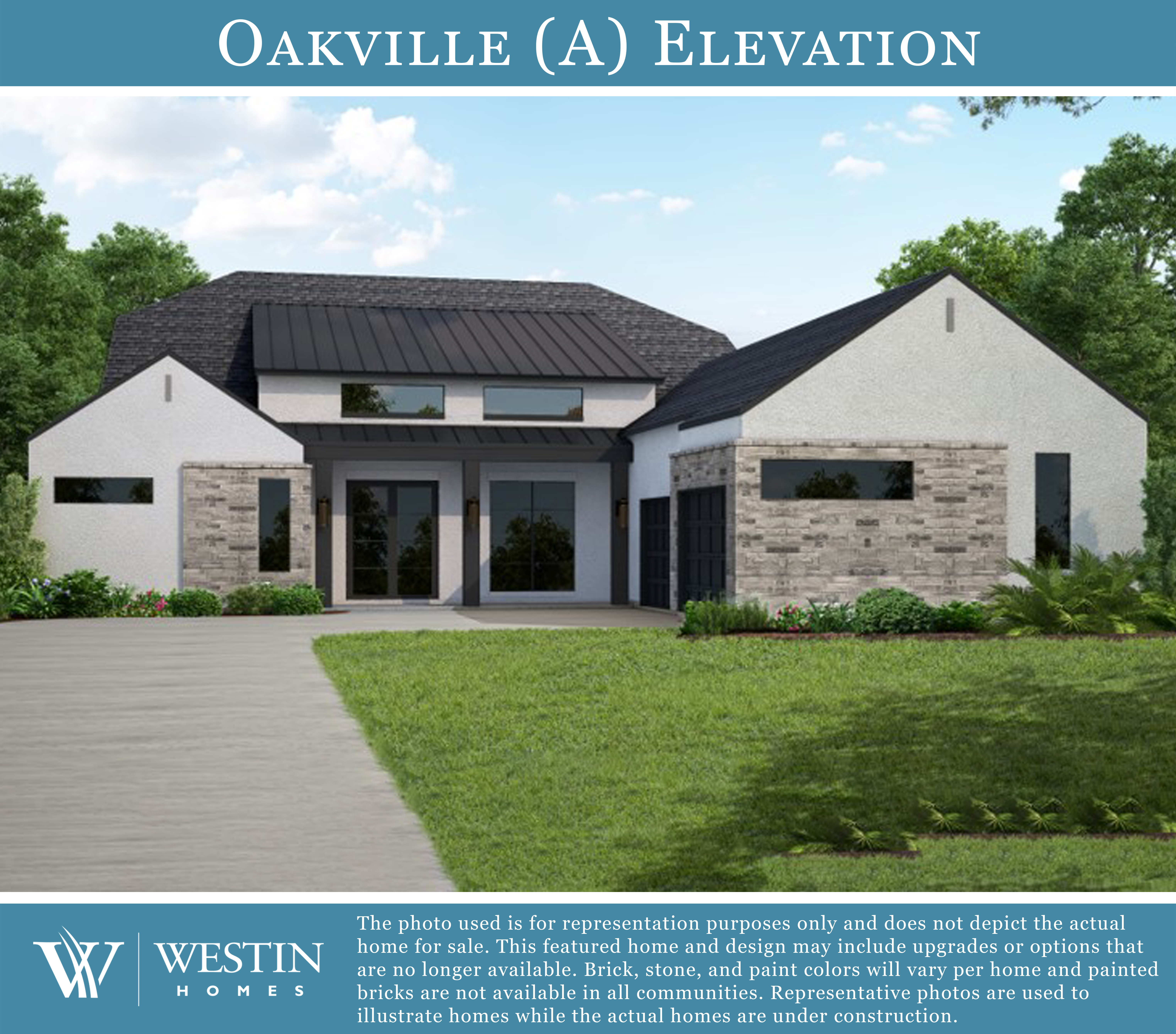 The Oakville Elevation A by Westin Homes