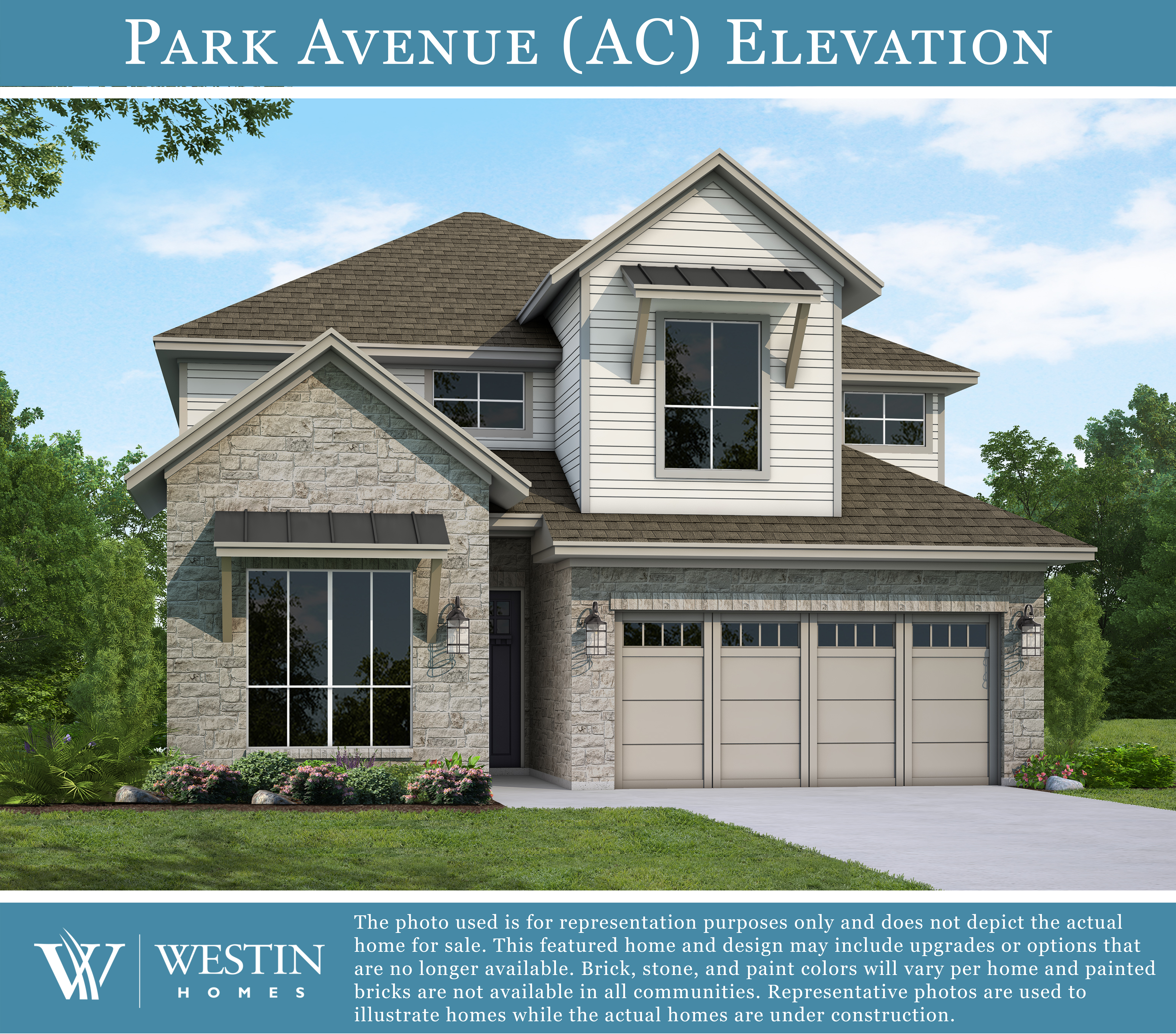 The Park Avenue Elevation AC by Westin Homes