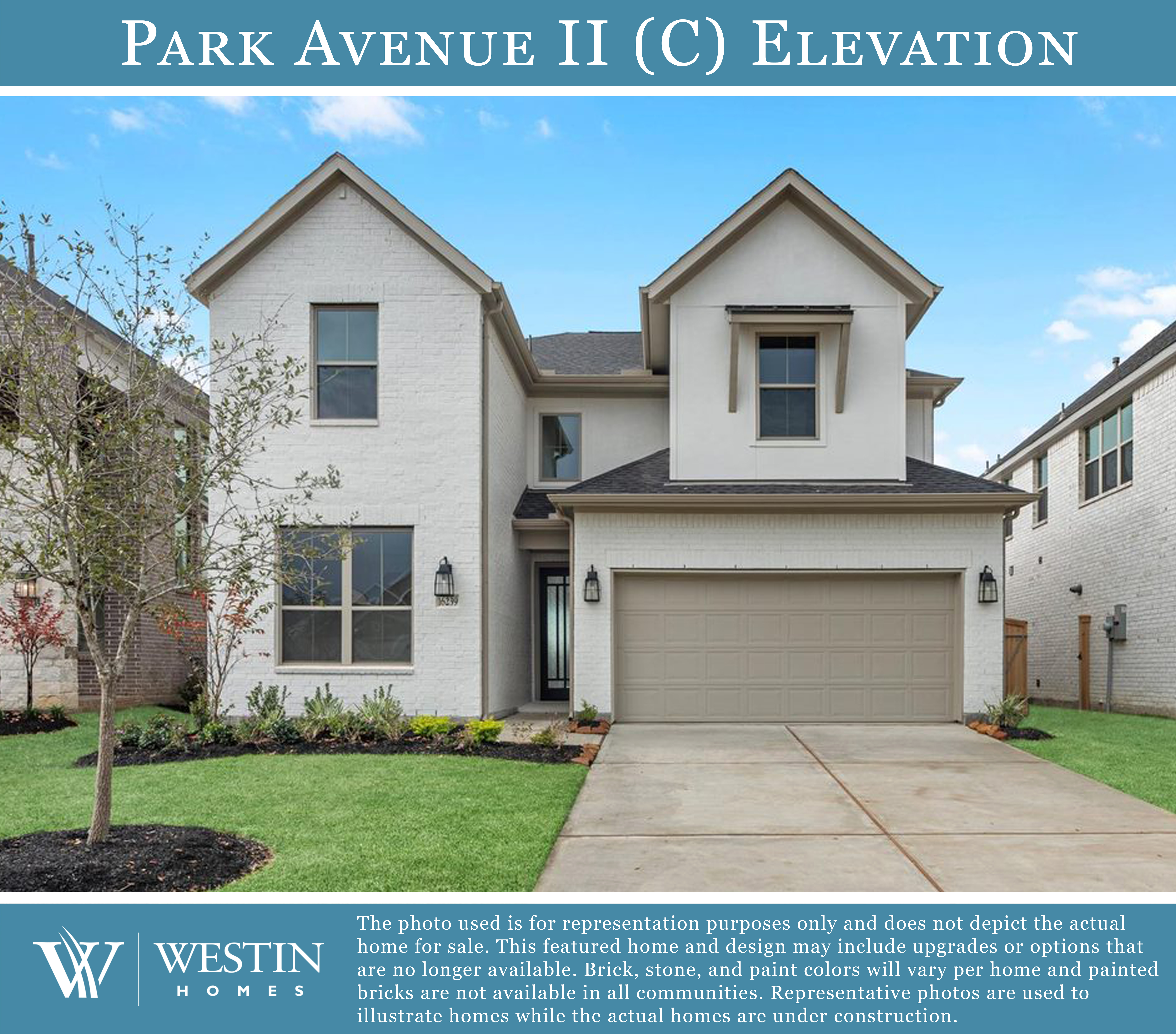 The Park Avenue II Elevation C by Westin Homes