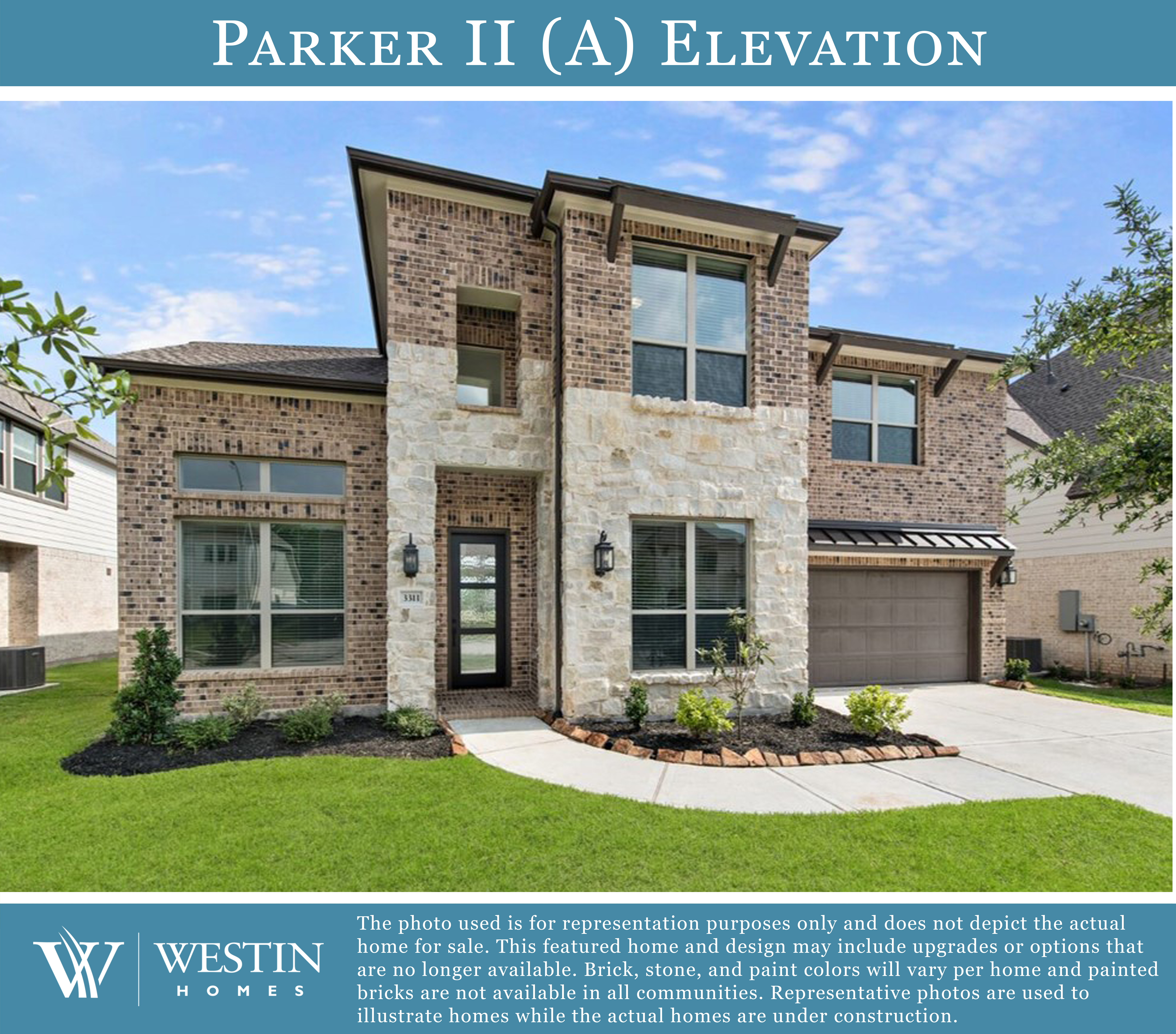 The Parker II Elevation A by Westin Homes