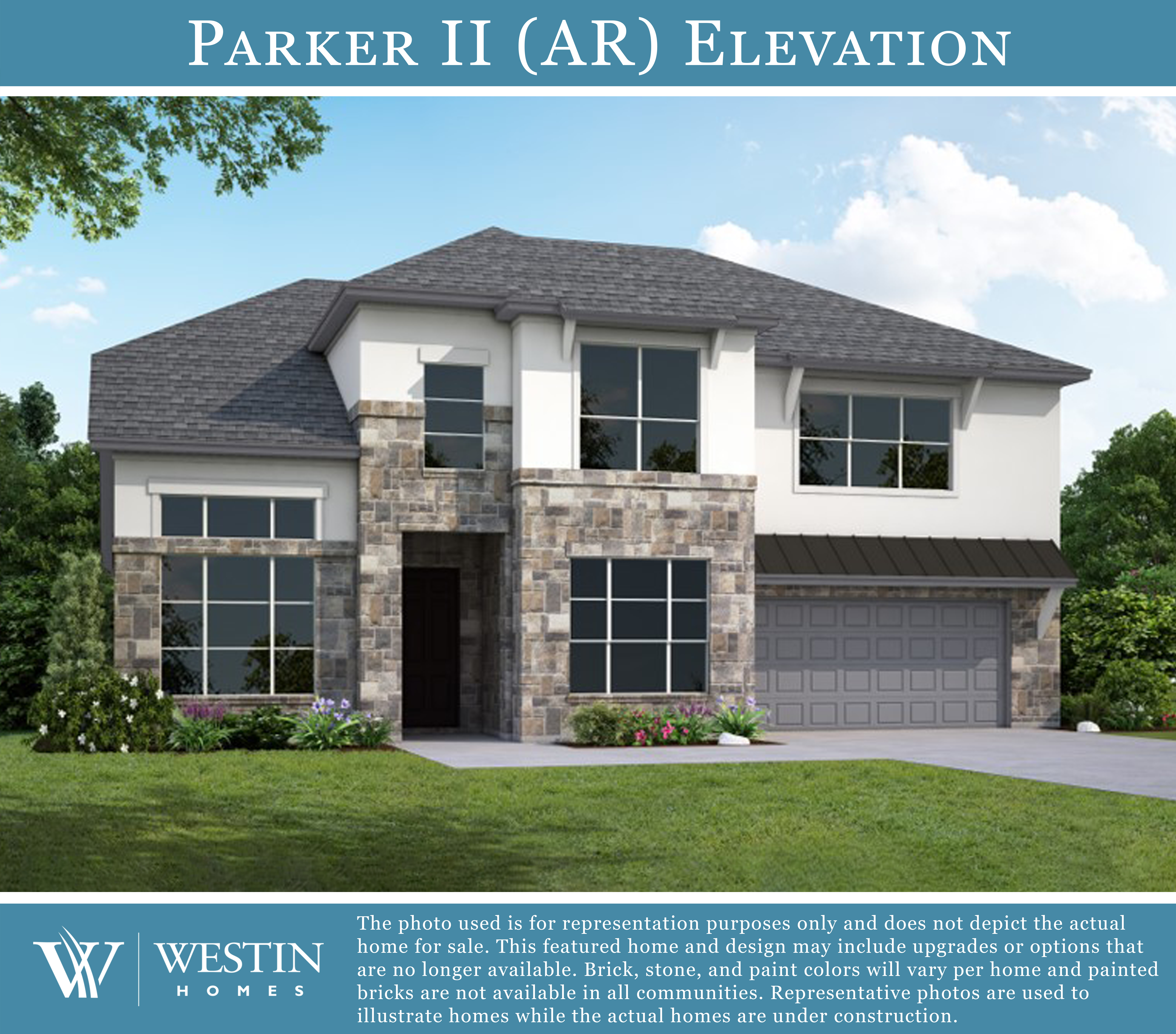 The Parker II Elevation AR by Westin Homes