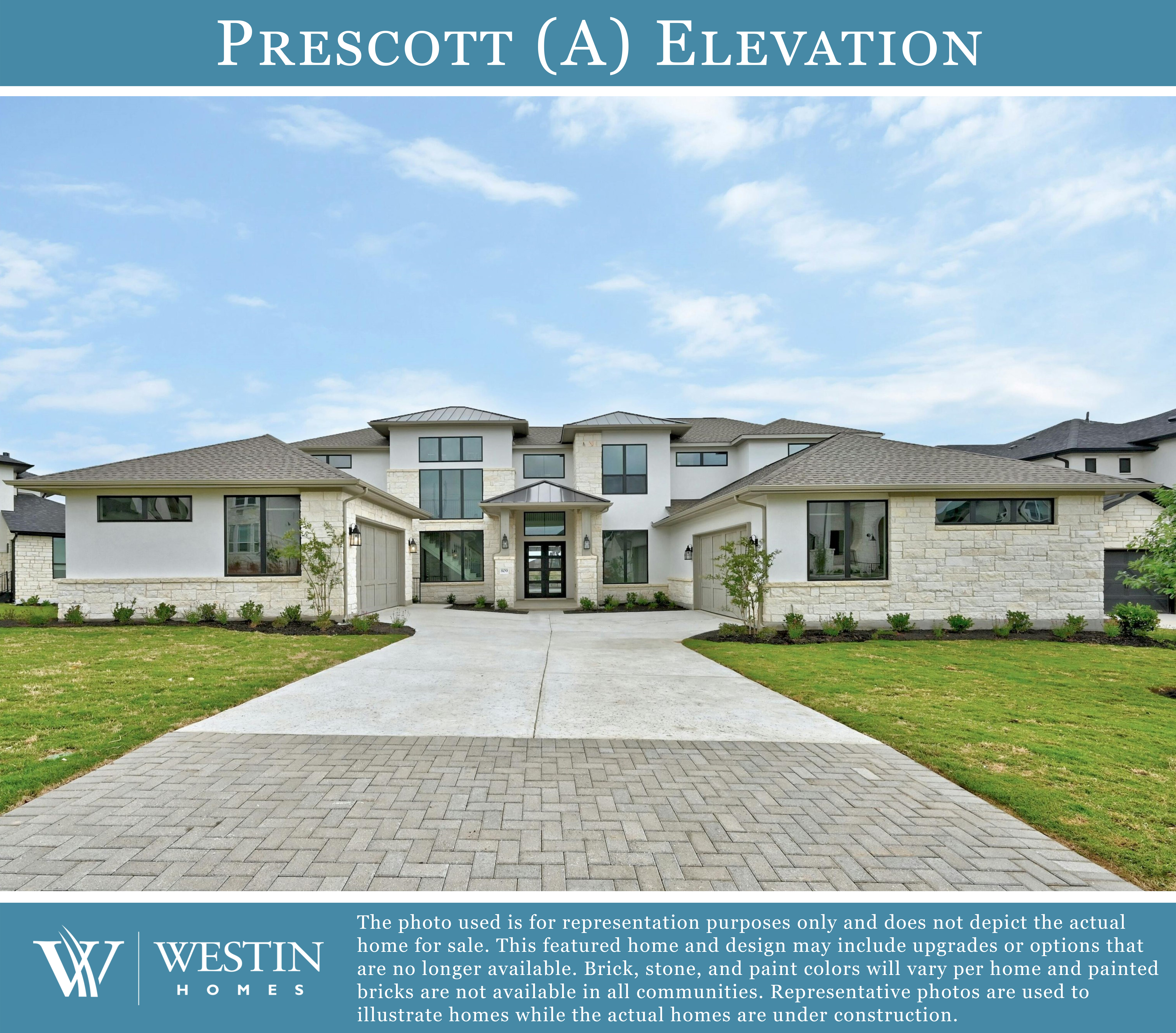 The Prescott Elevation A by Westin Homes