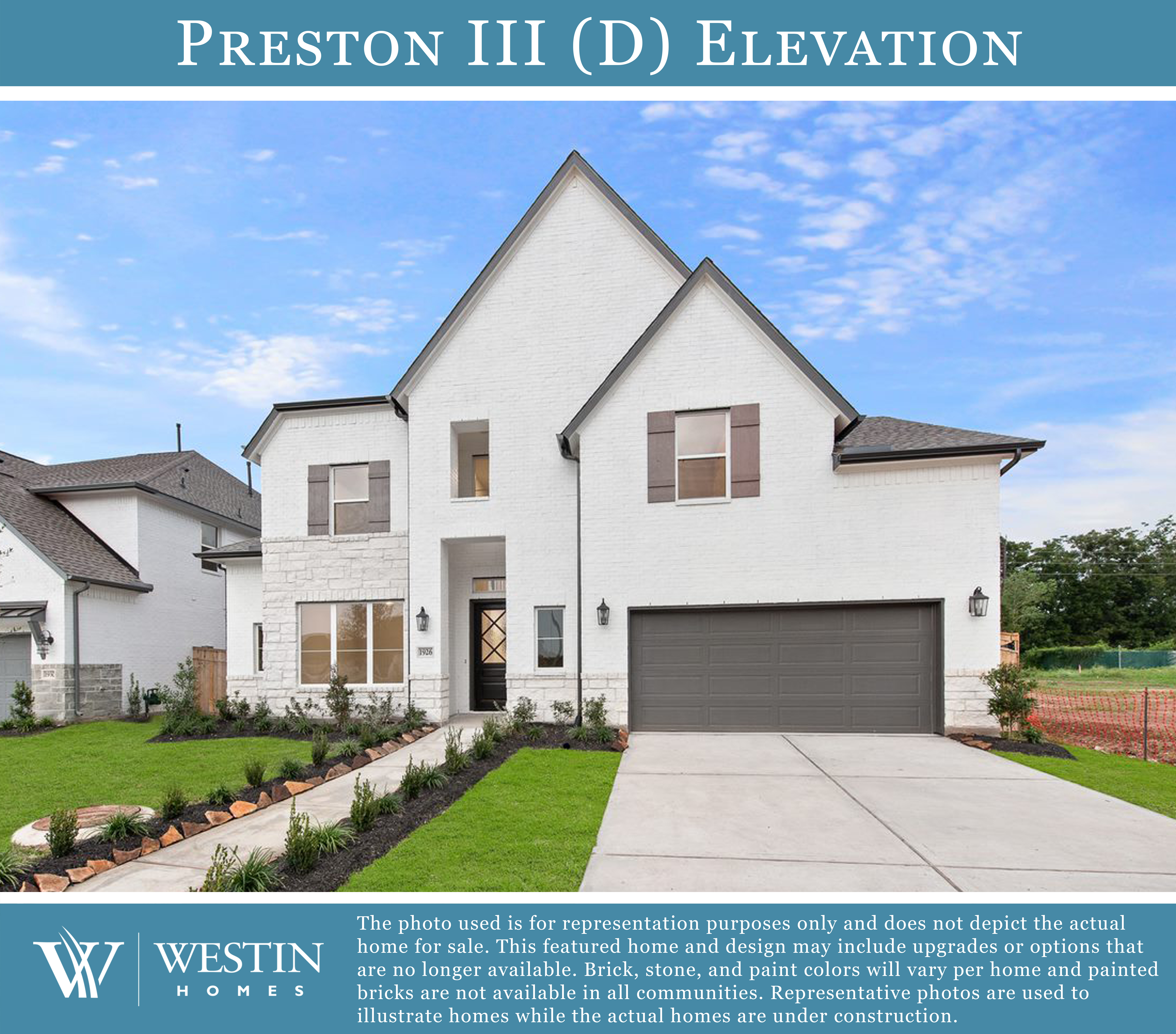 The Preston III Elevation D by Westin Homes