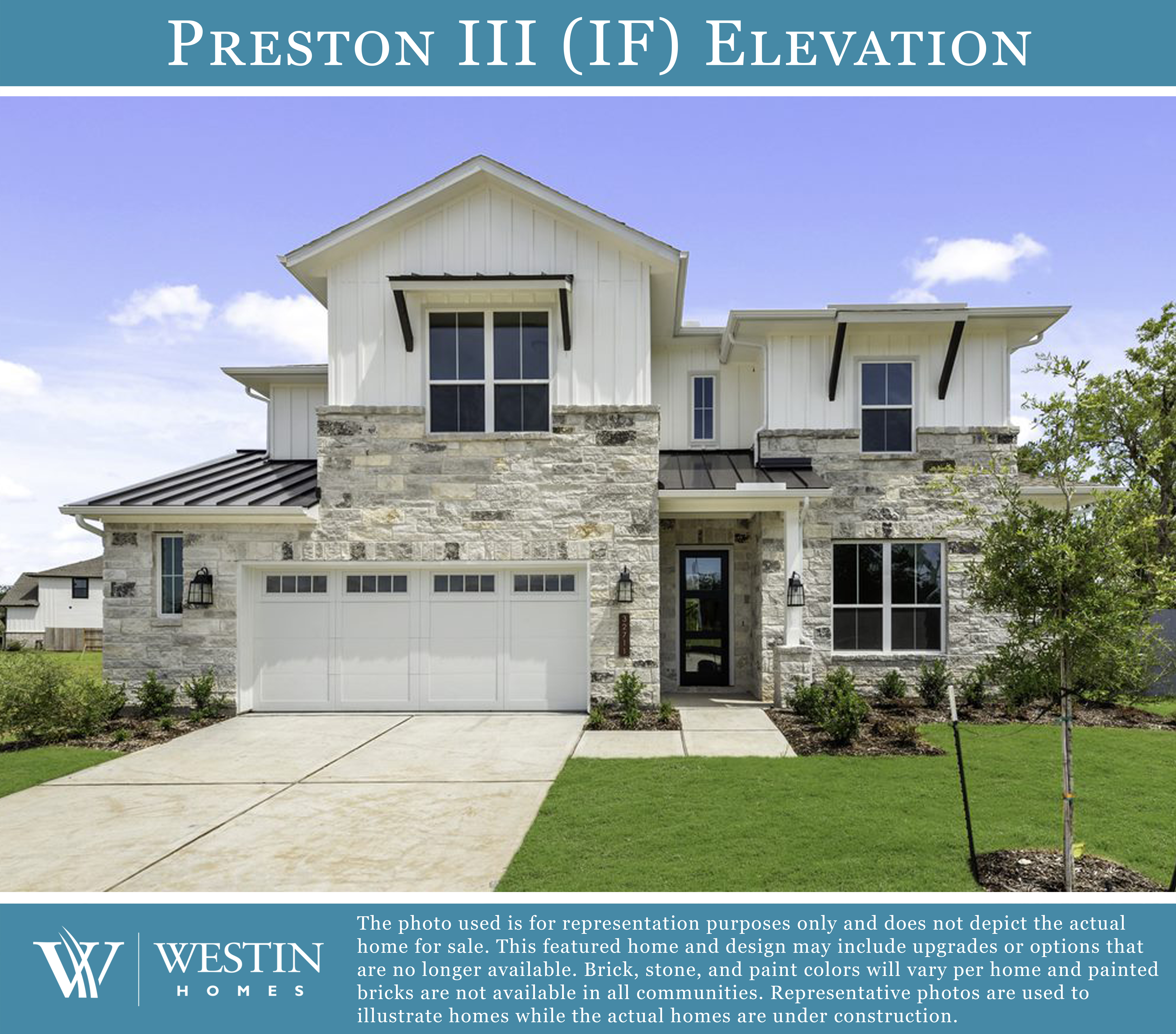 The Preston III Elevation by Westin Homes