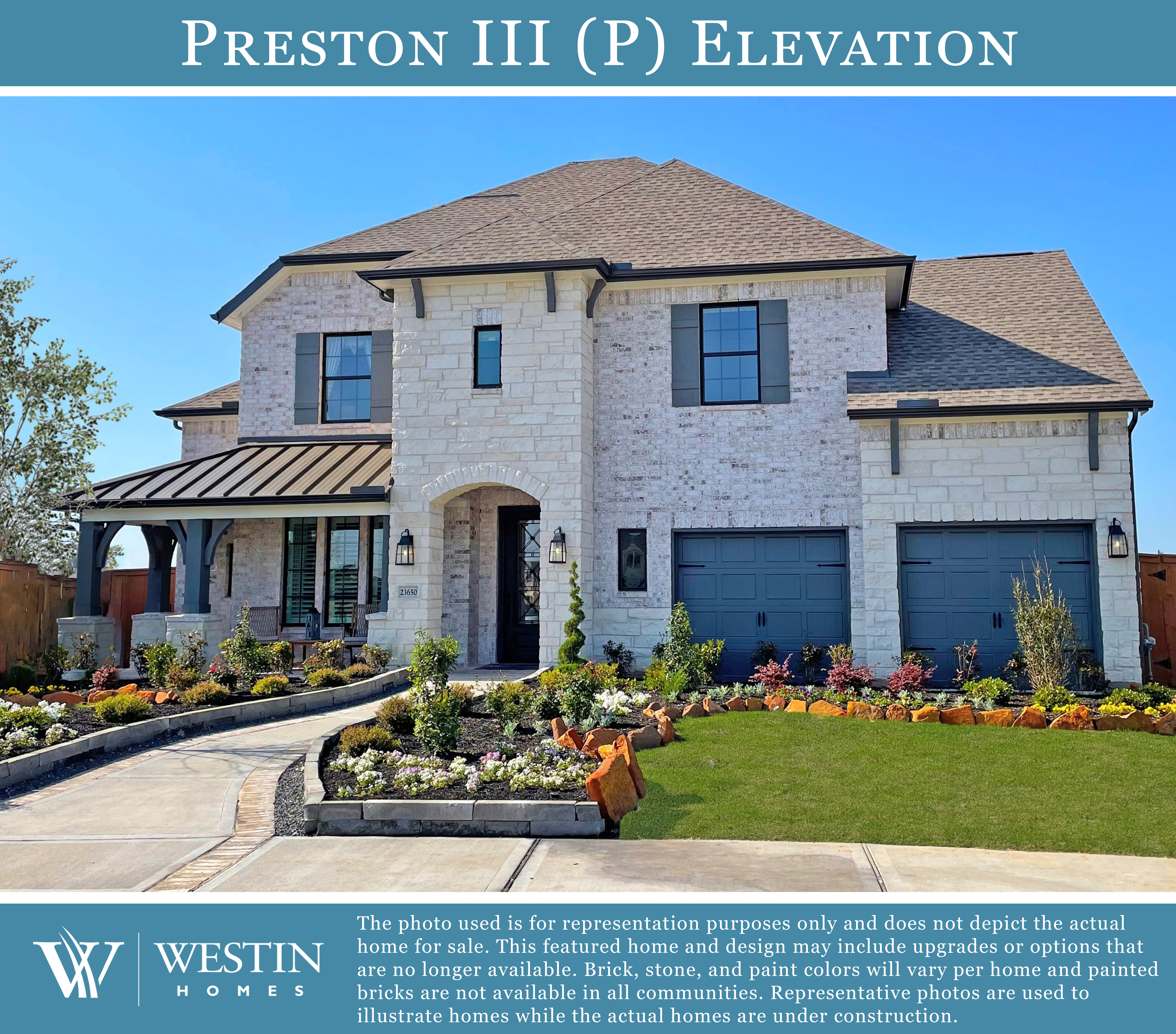 The Preston III Elevation P by Westin Homes