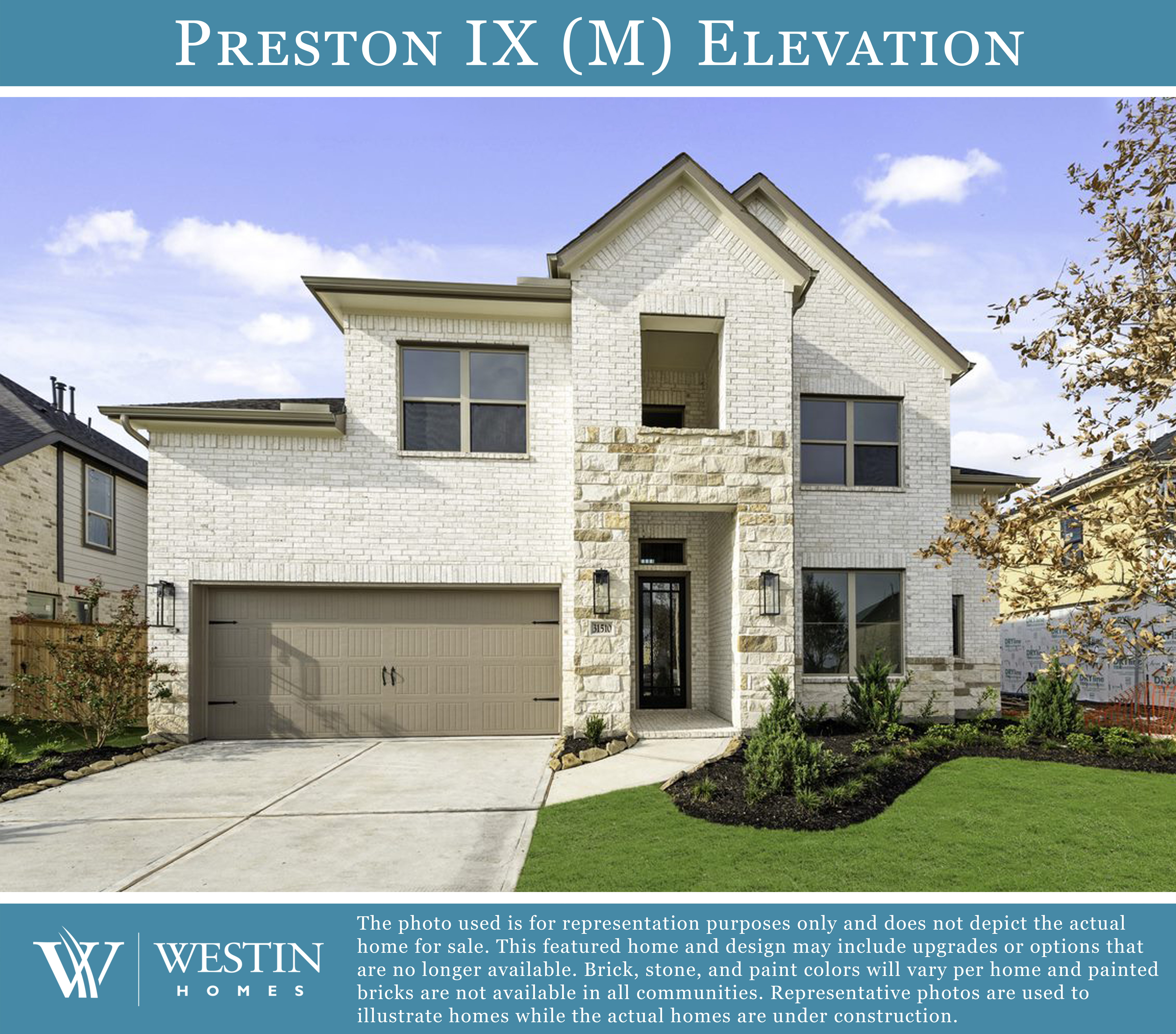 The Preston IX Elevation M by Westin Homes