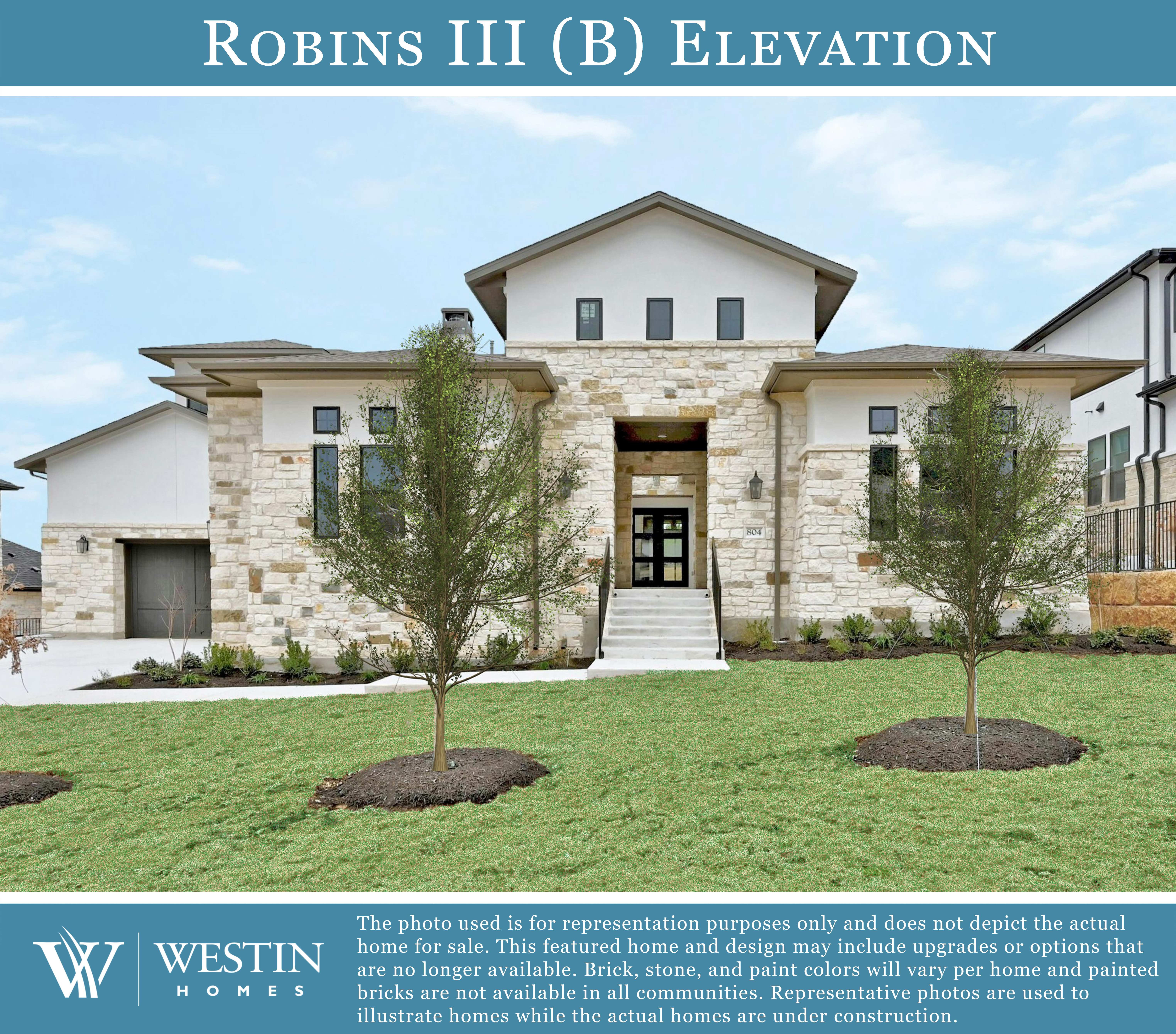 The Robins III Elevation B by Westin Homes