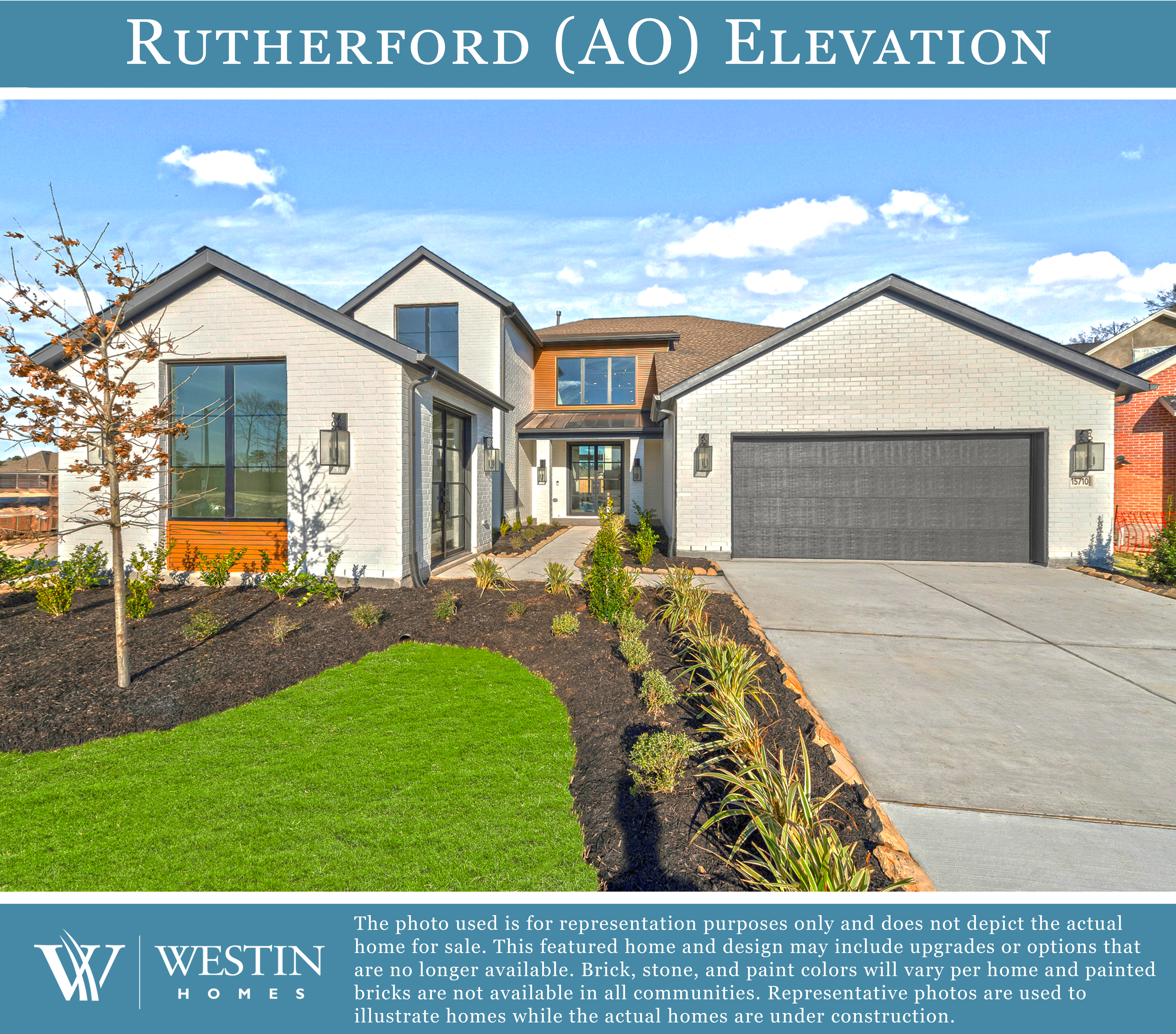 The Rutherford Elevation AO by Westin Homes