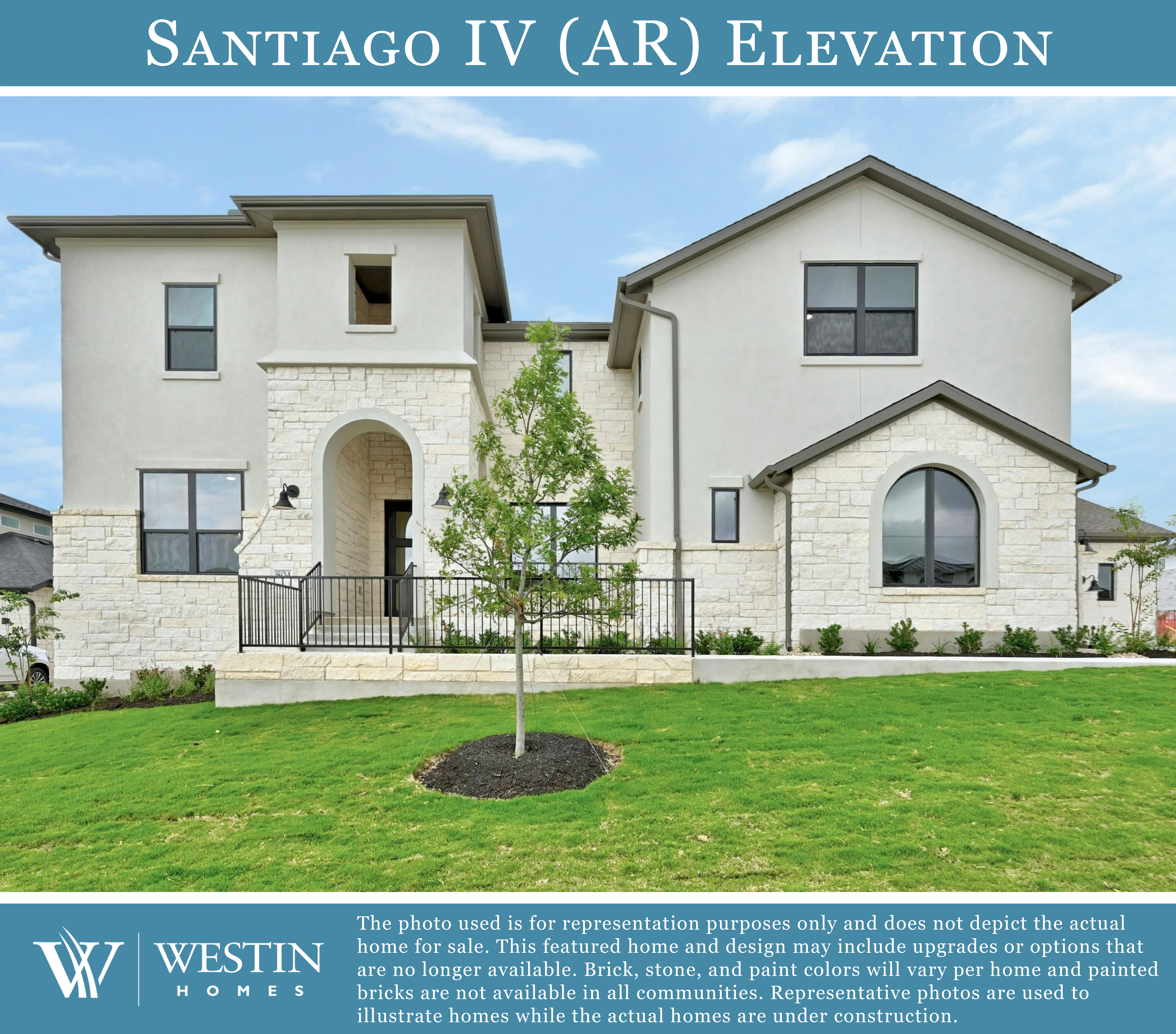 The Santiago IV Elevation AR by Westin Homes