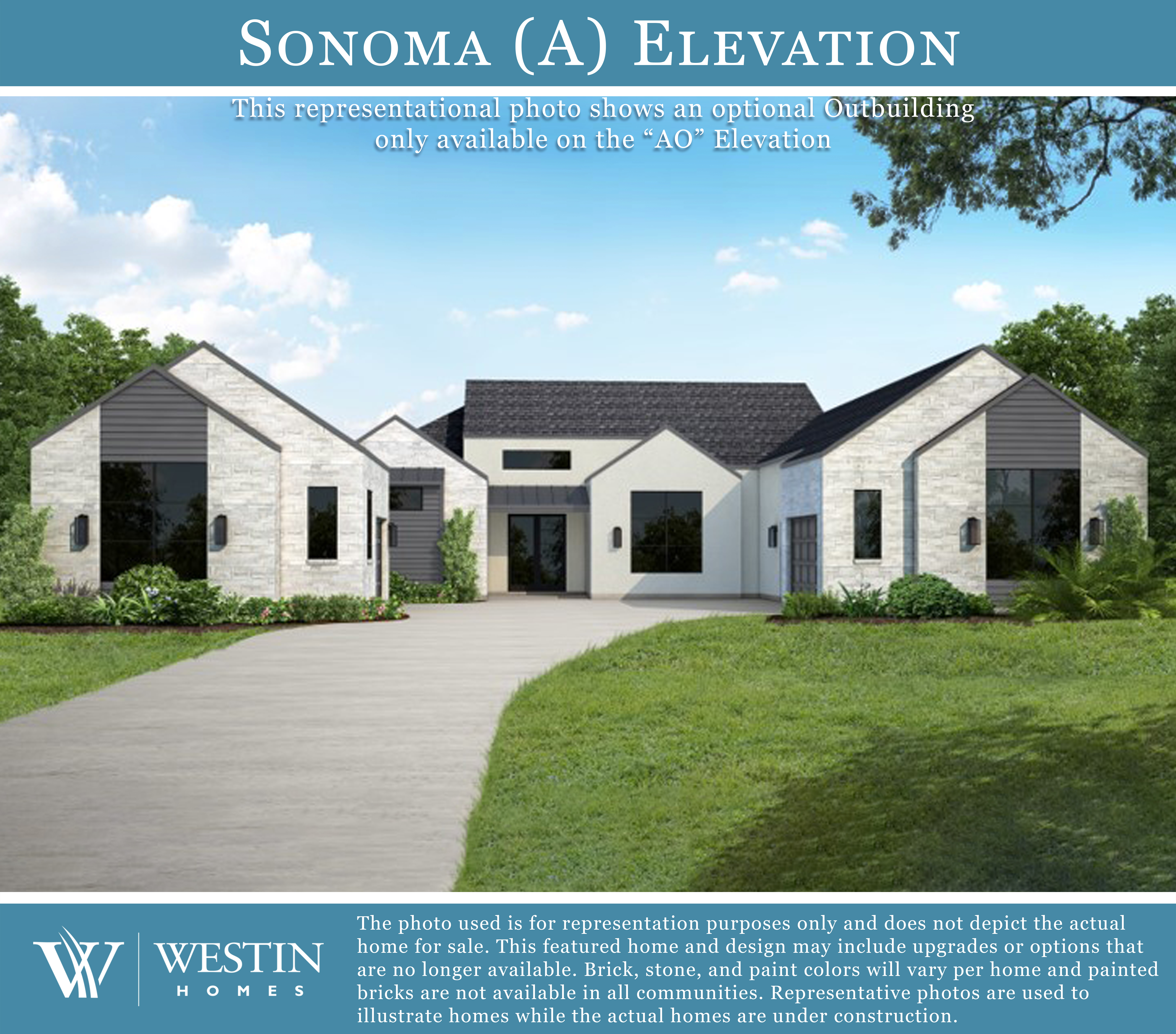 The Sonoma Elevation A by Westin Homes