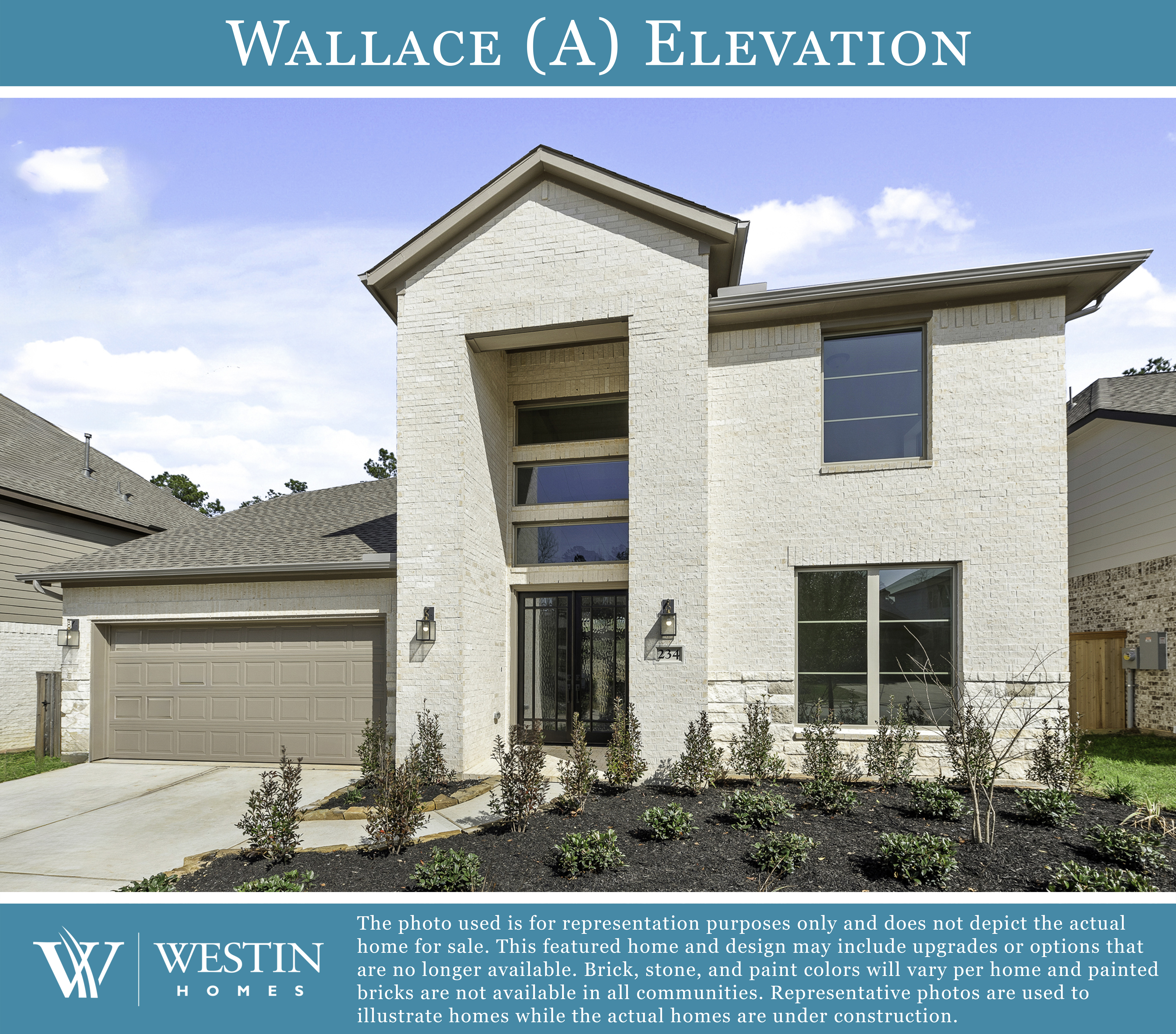 The Wallace Elevation A by Westin Homes